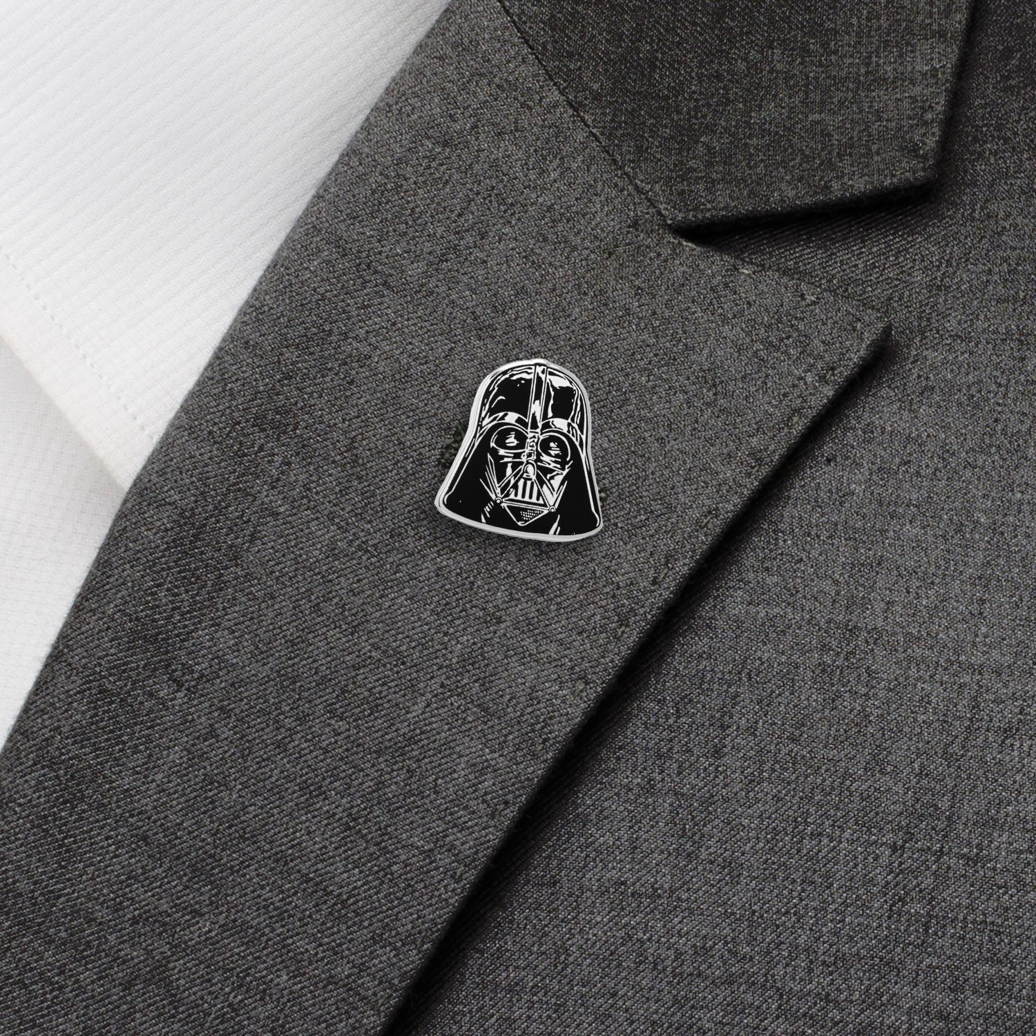 Star Wars Darth Vader Black, White, and Gray Dress Socks and Lapel Pin Gift Set - Image 10