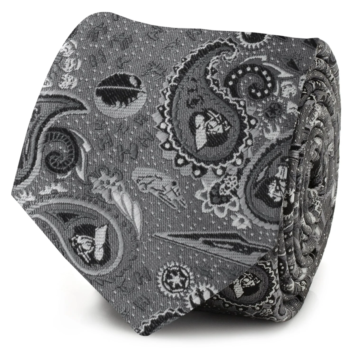 Star Wars Darth Vader Gray Paisley Tie - Image 3