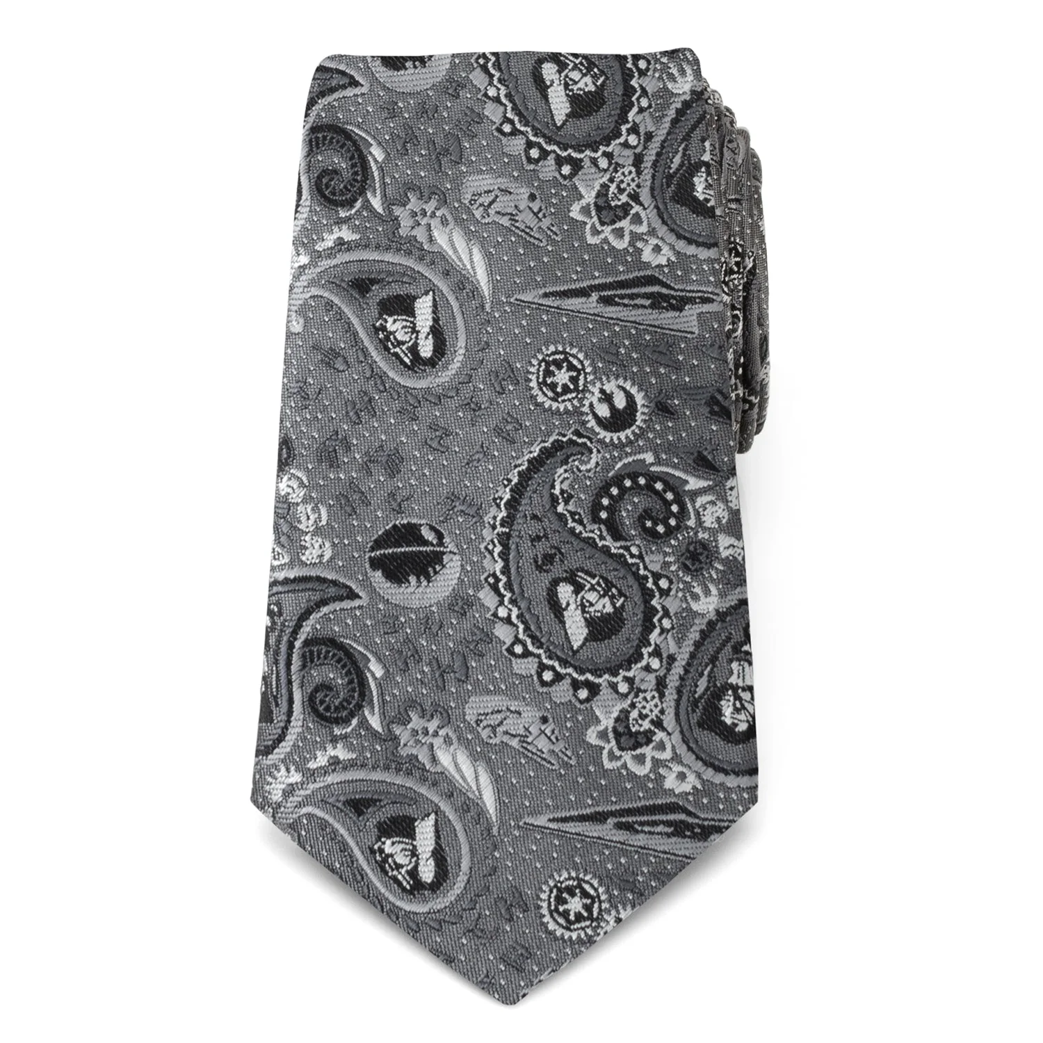 Star Wars Darth Vader Gray Paisley Tie - Image 4