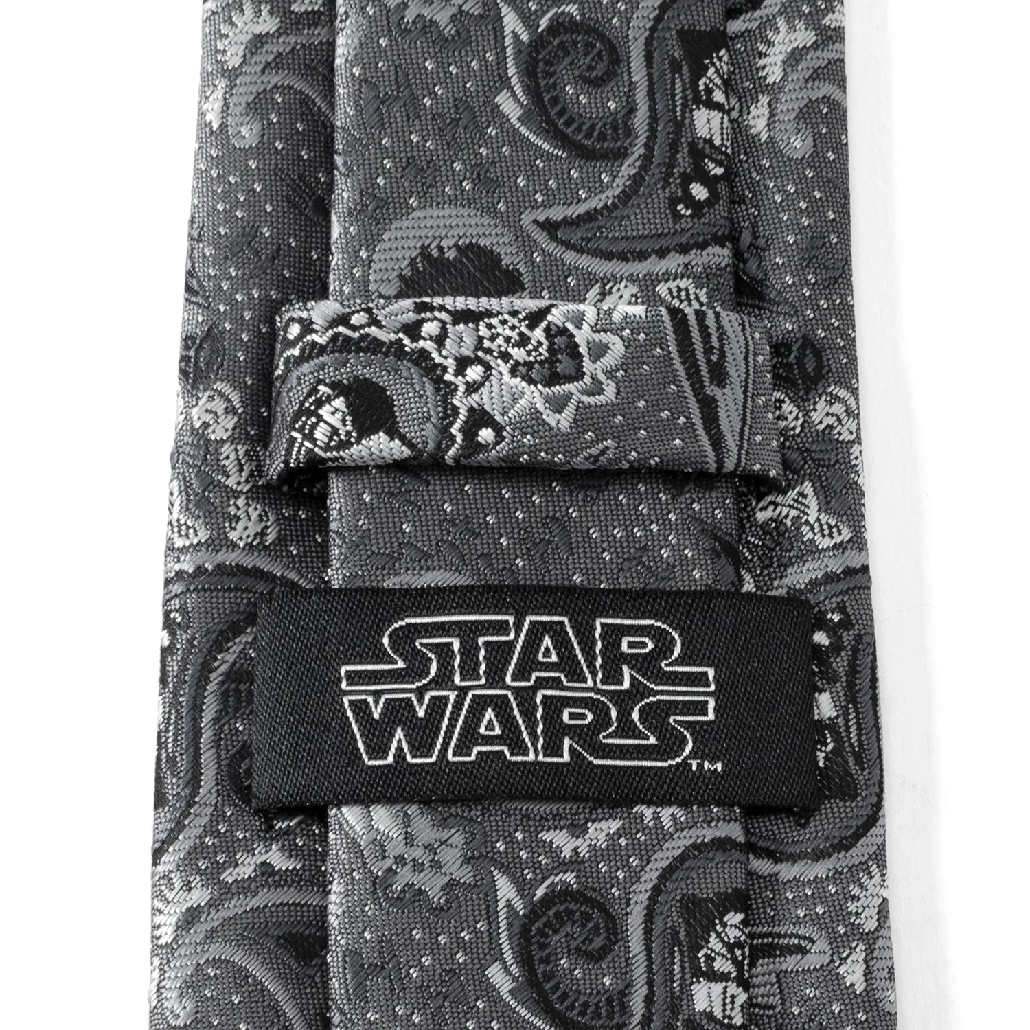 Star Wars Darth Vader Gray Paisley Tie - Image 6