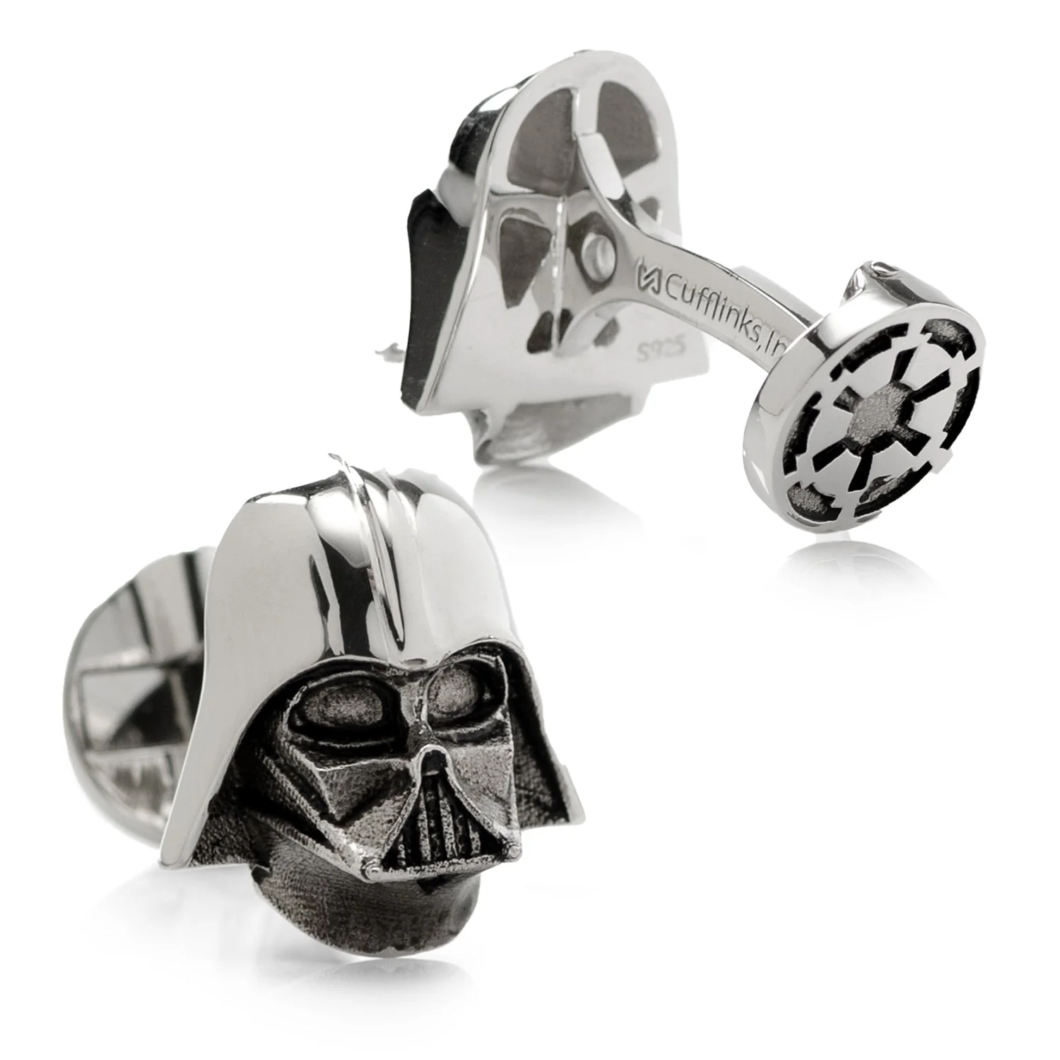Star Wars Darth Vader Sterling Silver 3D Cufflinks - Image 2