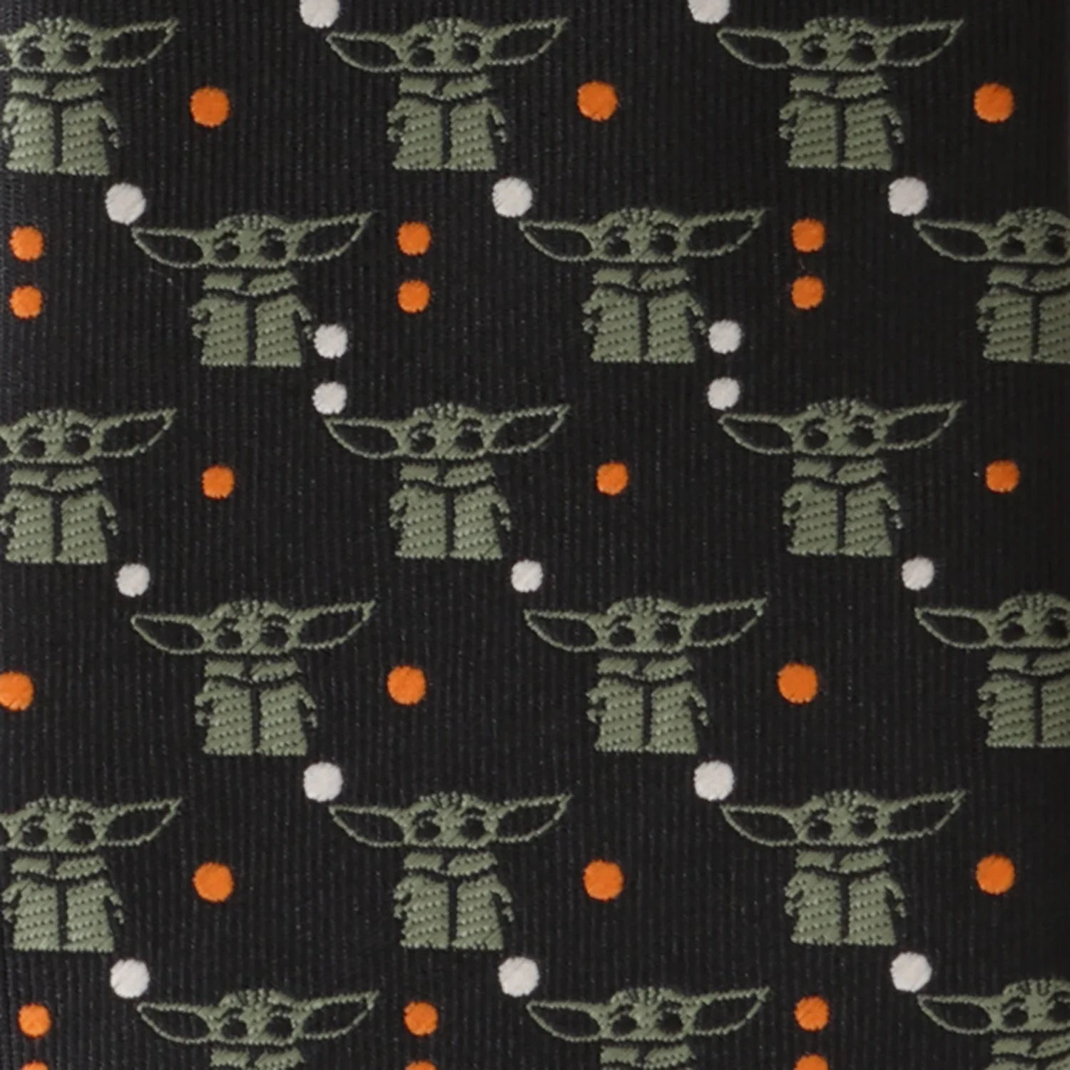 Star Wars Grogu Black and Orange Dotted Tie - Image 5