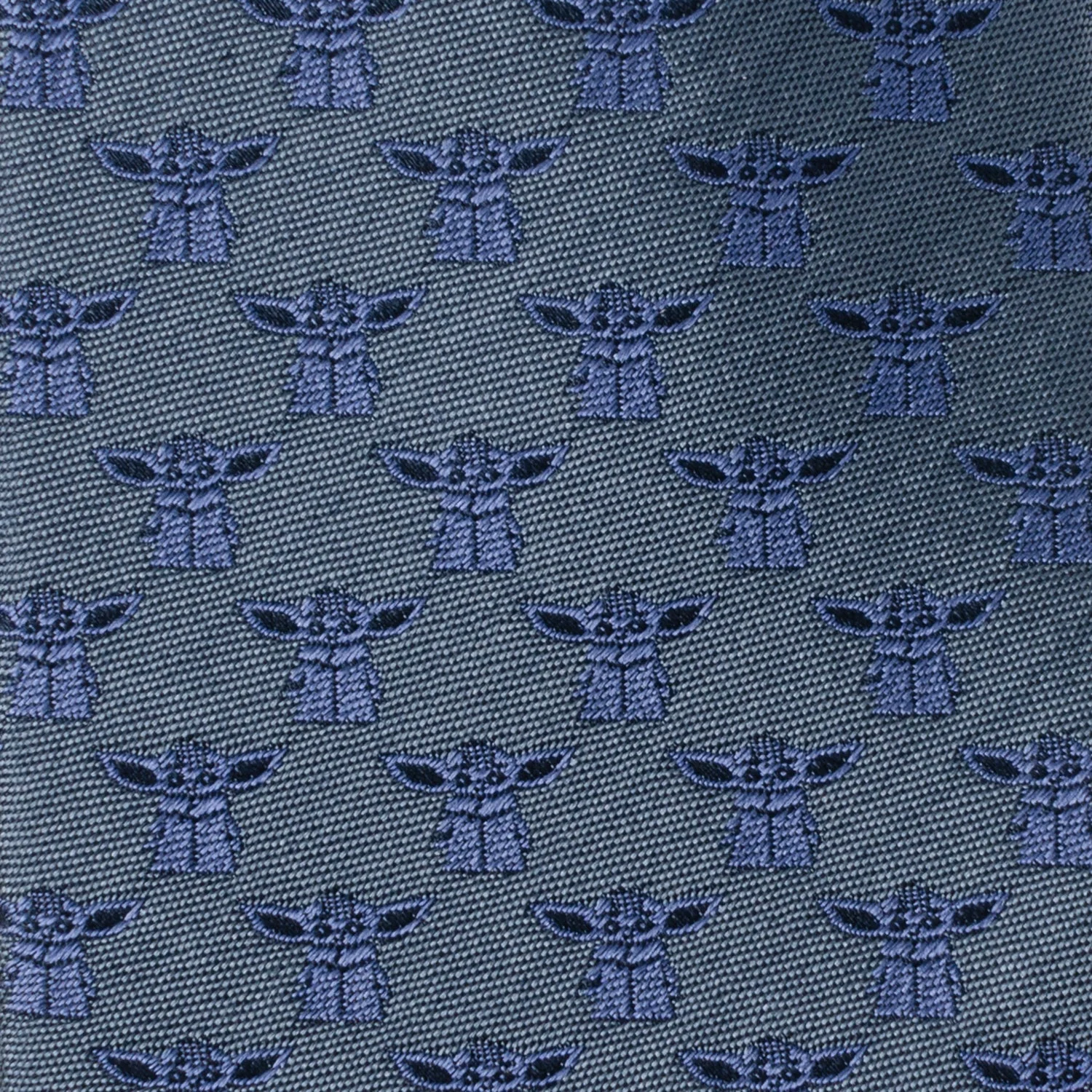 Star Wars Grogu Blue Tonal Tie - Image 4