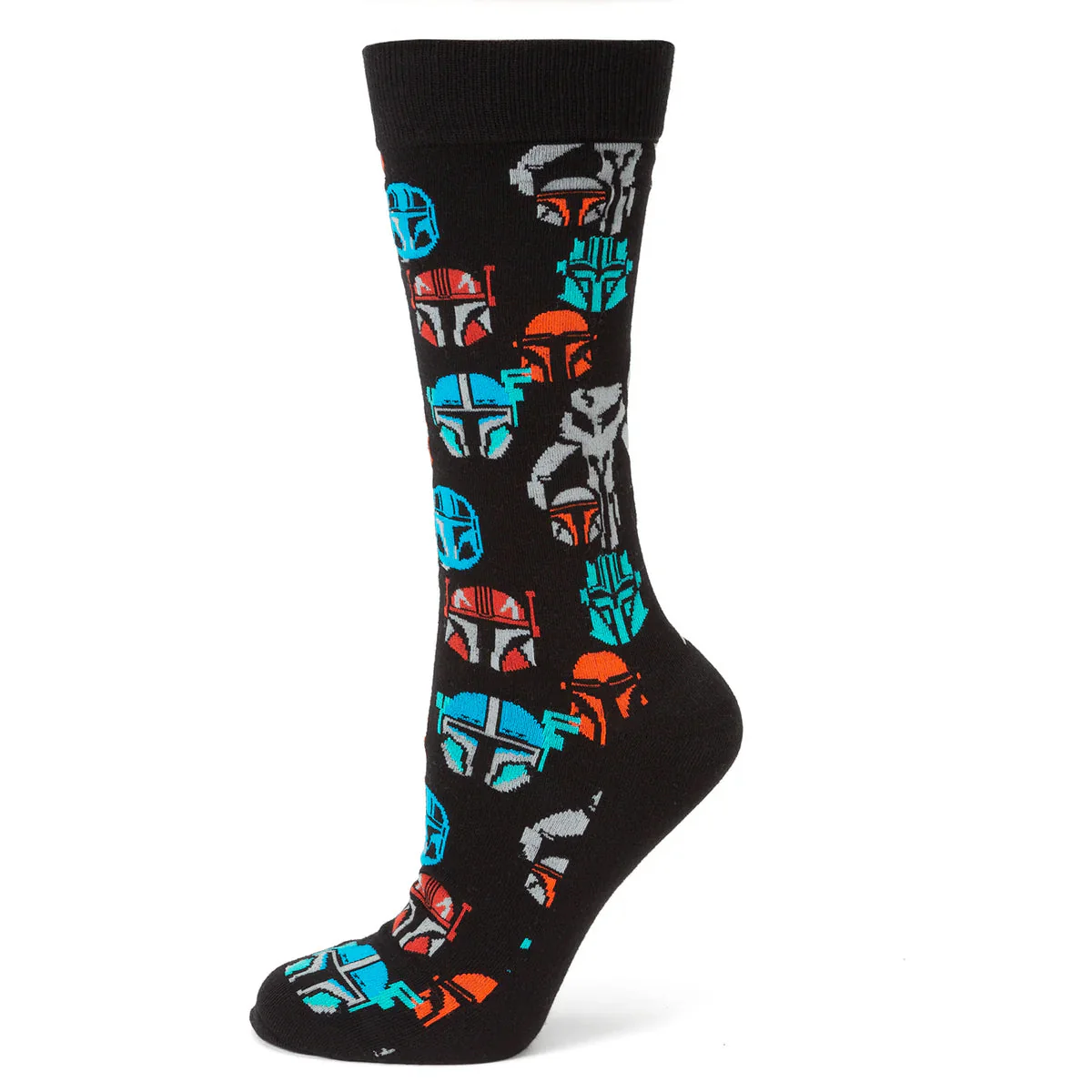 Star Wars Mandalorian and Mythosaur Multicolored Navy Dress Socks and Lapel Pin Gift Set - Image 2