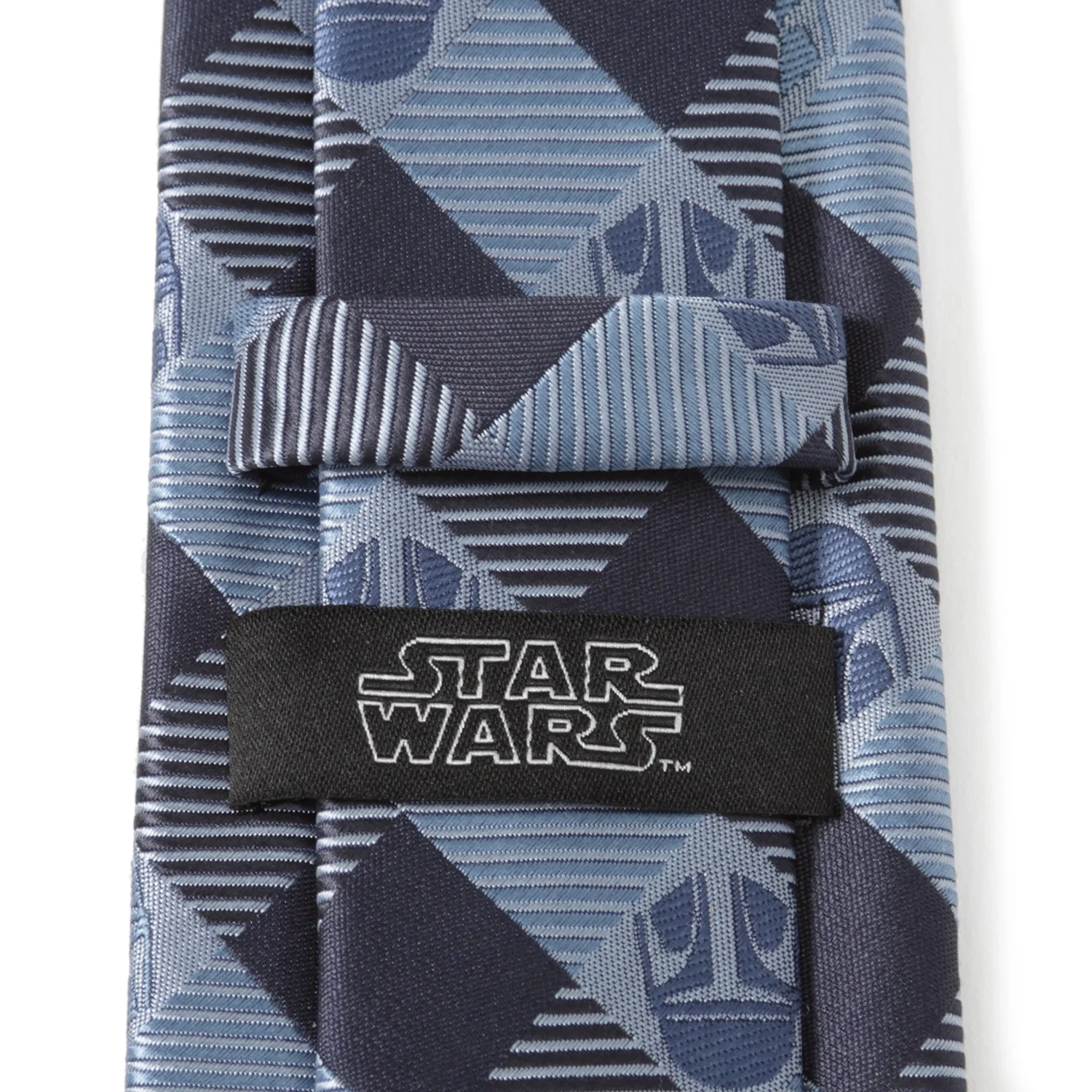 Star Wars Mandalorian Blue and Black Plaid Tie - Image 5