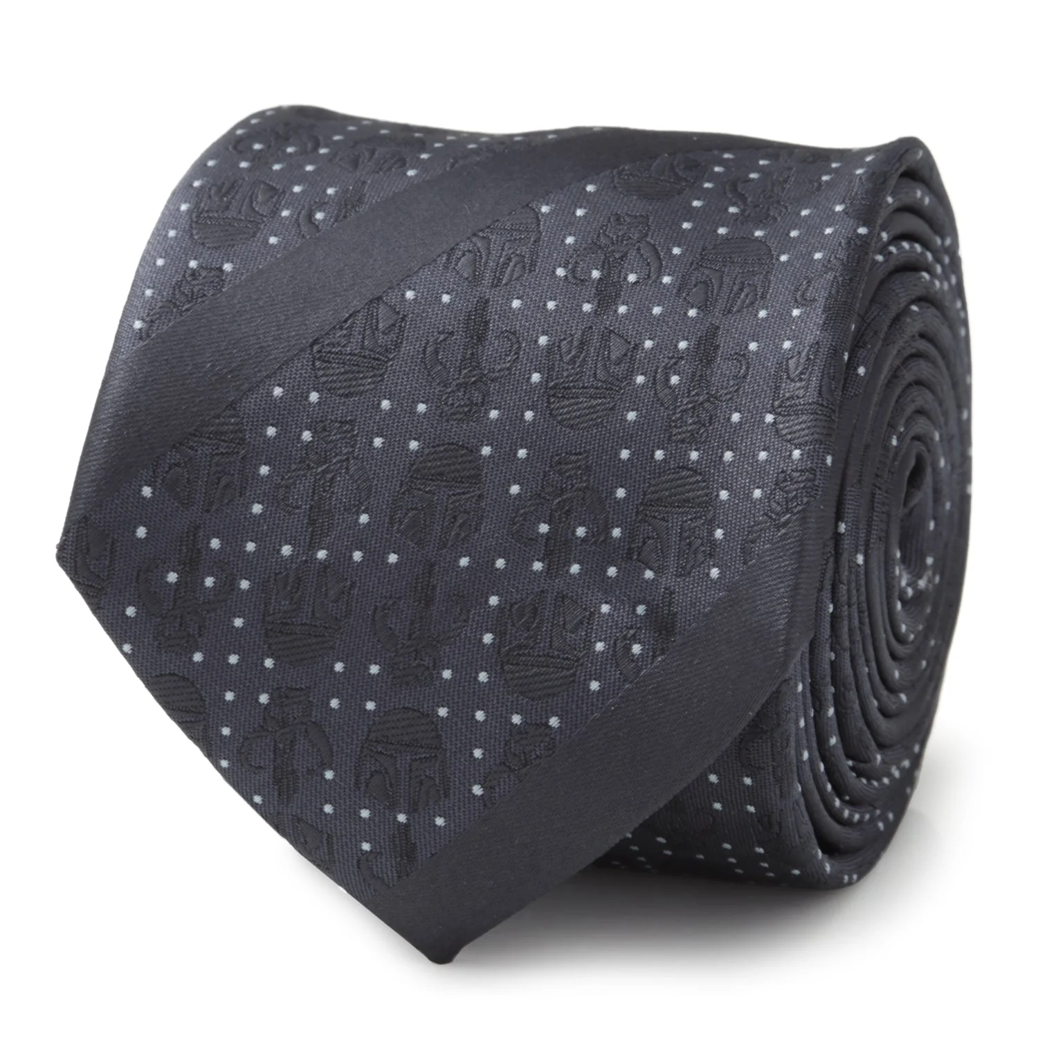 Star Wars Mandalorian Blue Dotted Striped Tie - Image 3