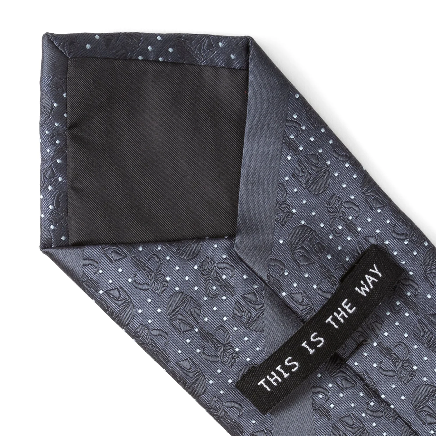 Star Wars Mandalorian Blue Dotted Striped Tie - Image 7