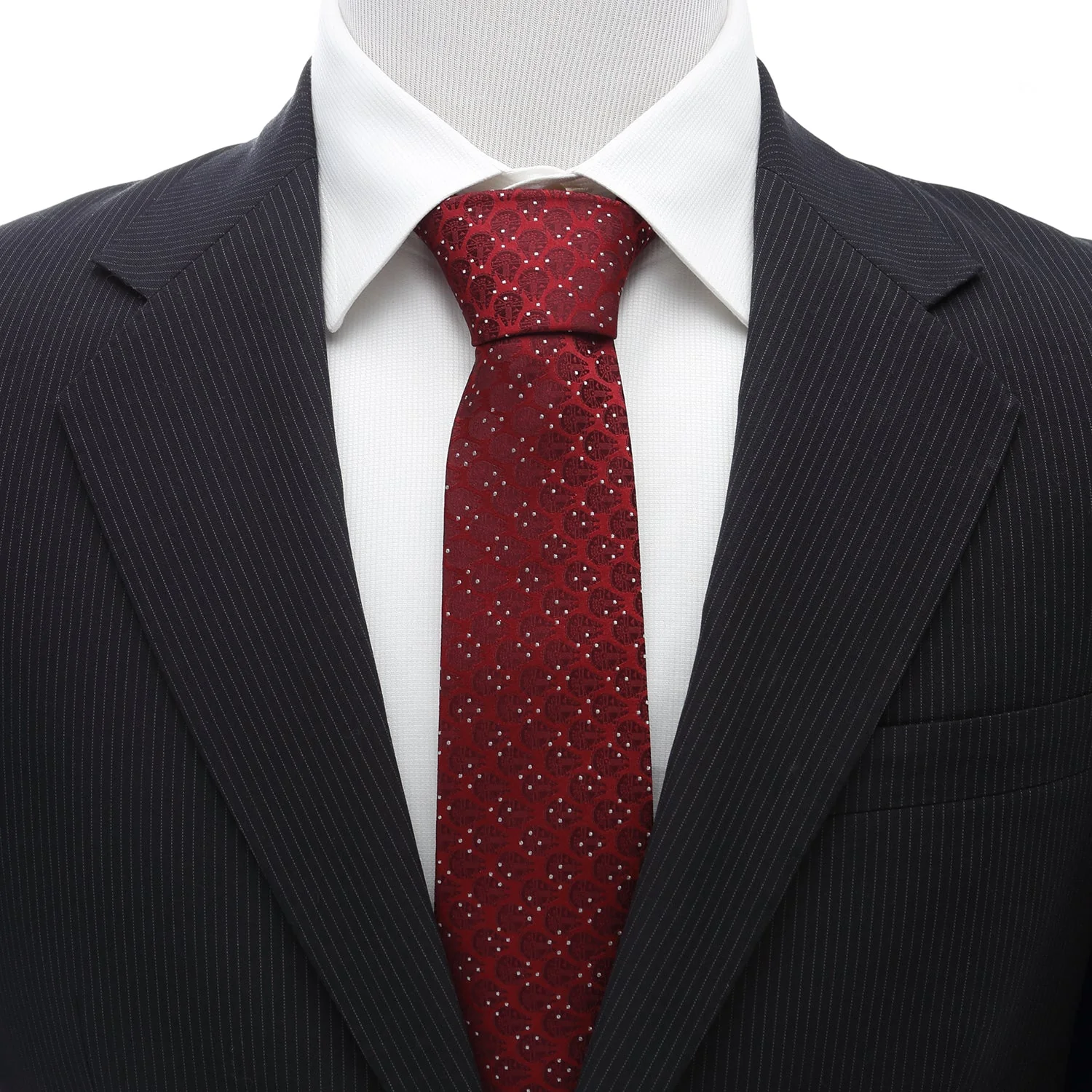 Star Wars Millennium Falcon Red and White Dot Tie - Image 2