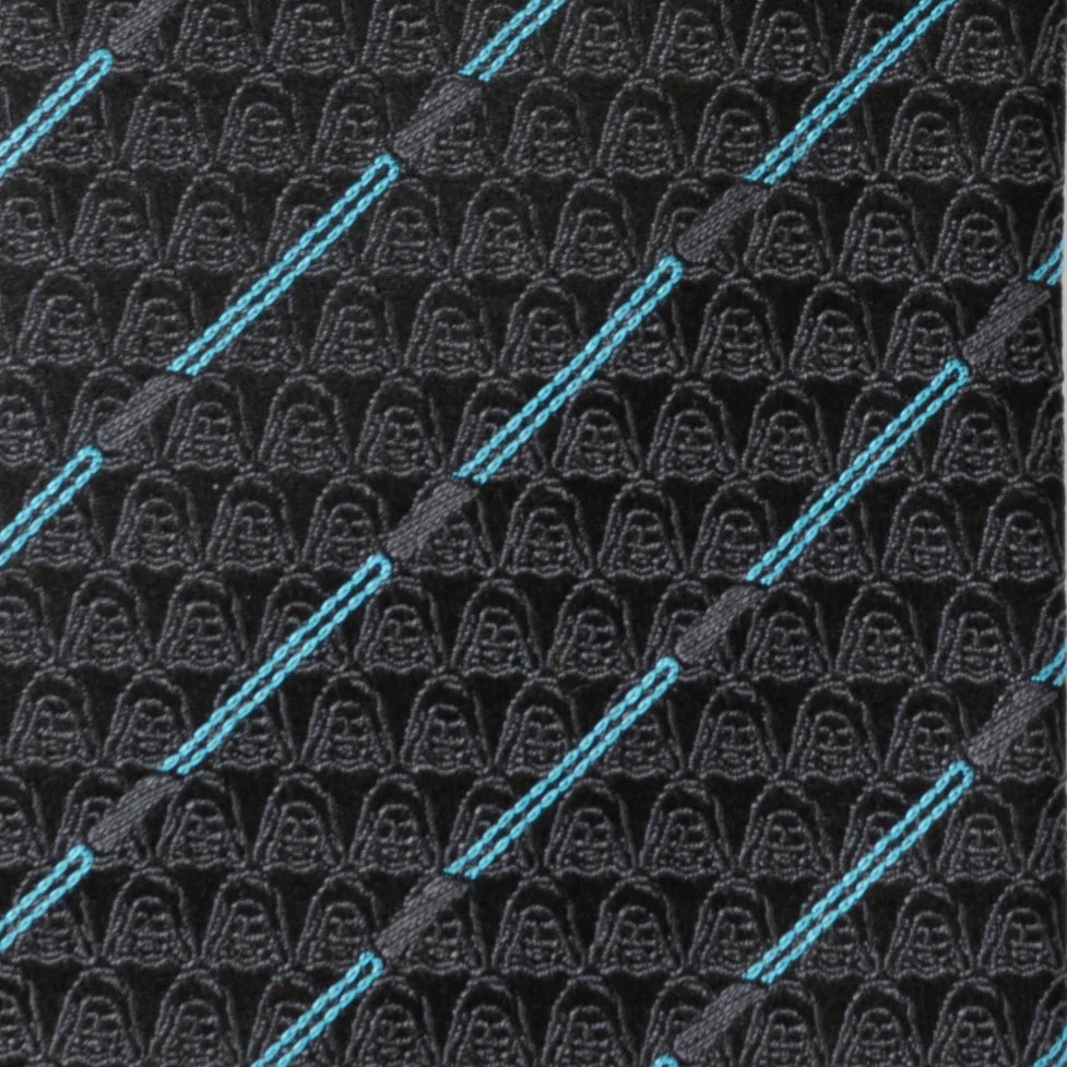 Star Wars Obi-Wan Kenobi LIGHTSABER Pattern Black Tie - Image 4