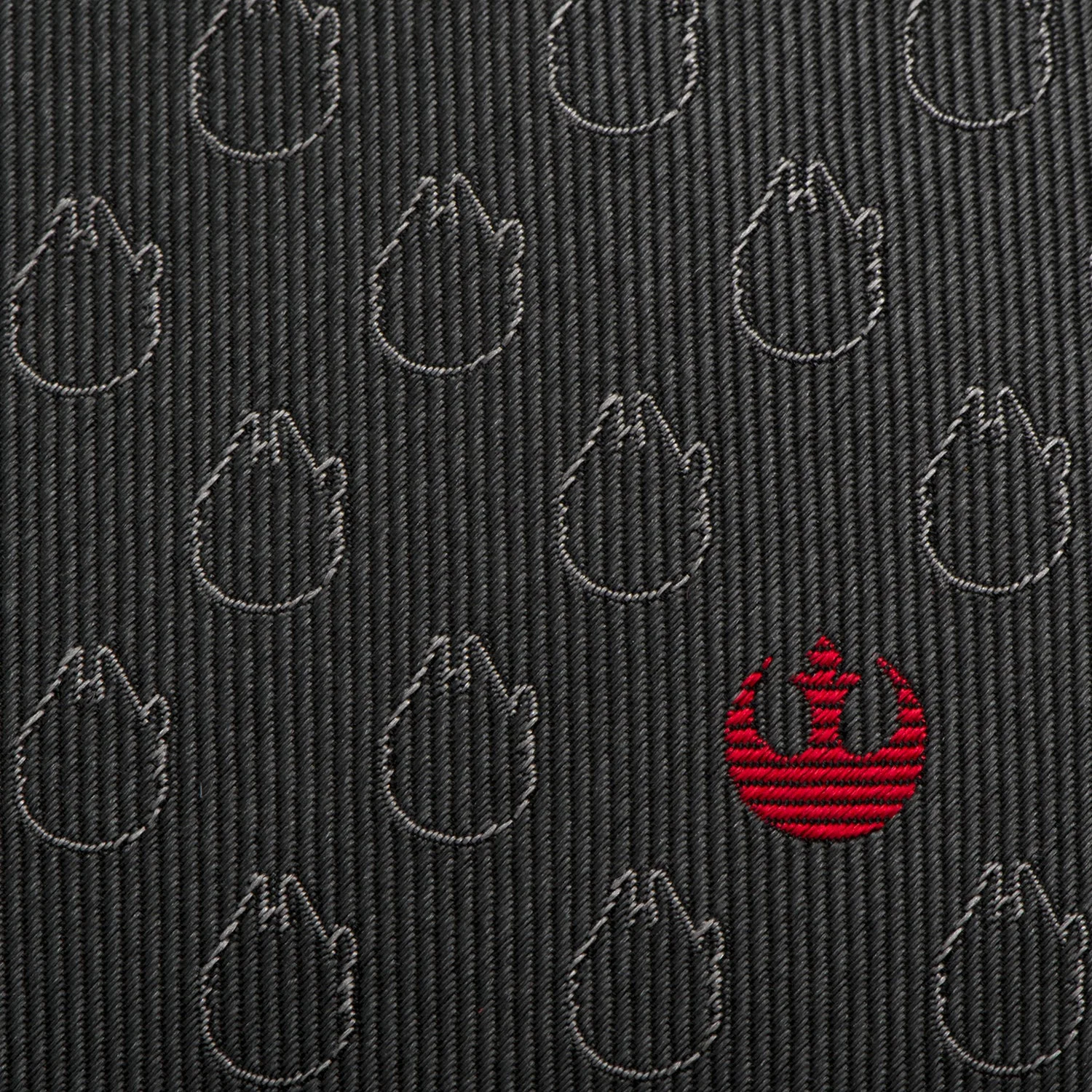 Star Wars Rebel Alliance and Millennium Falcon Gray Tie with Red Crest - Image 5