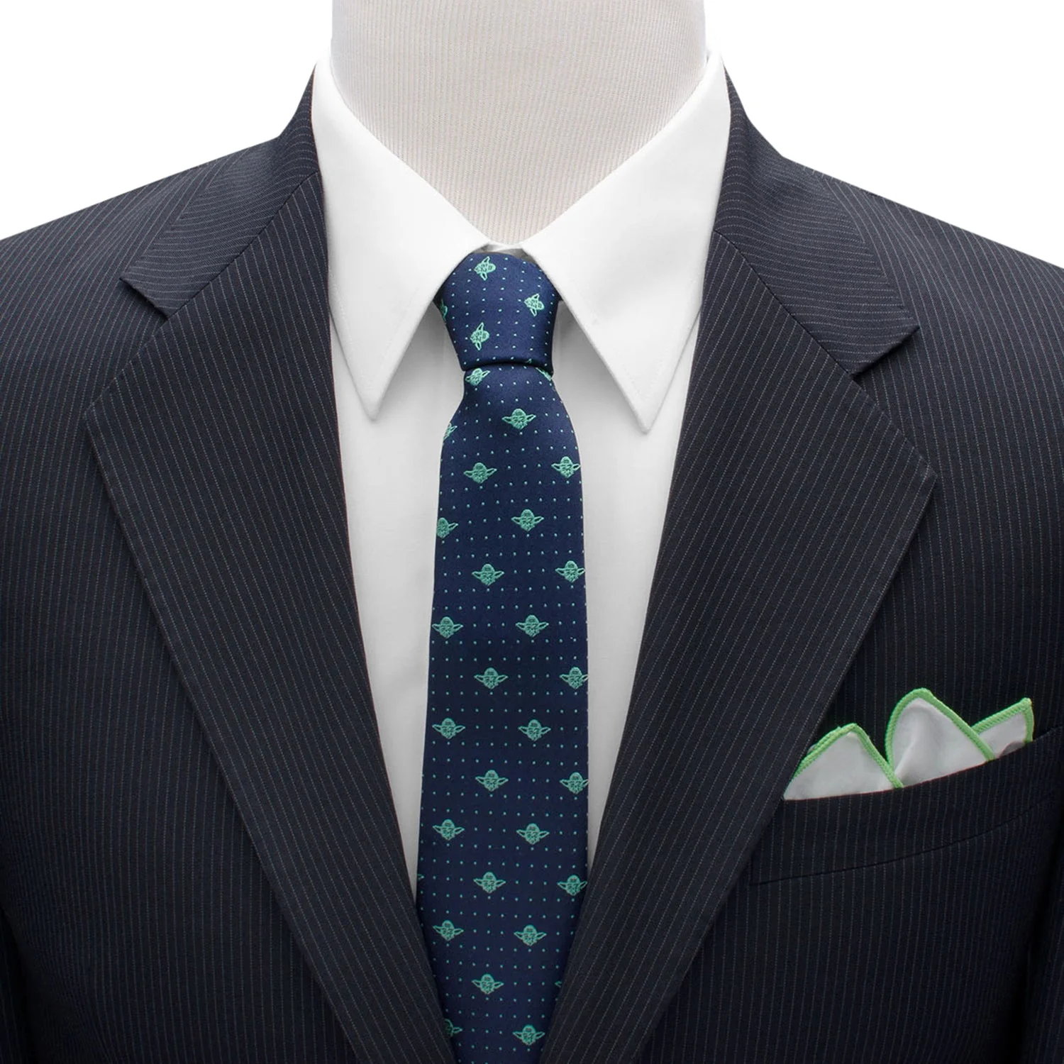 Star Wars Yoda Dotted Navy Tie - Image 2