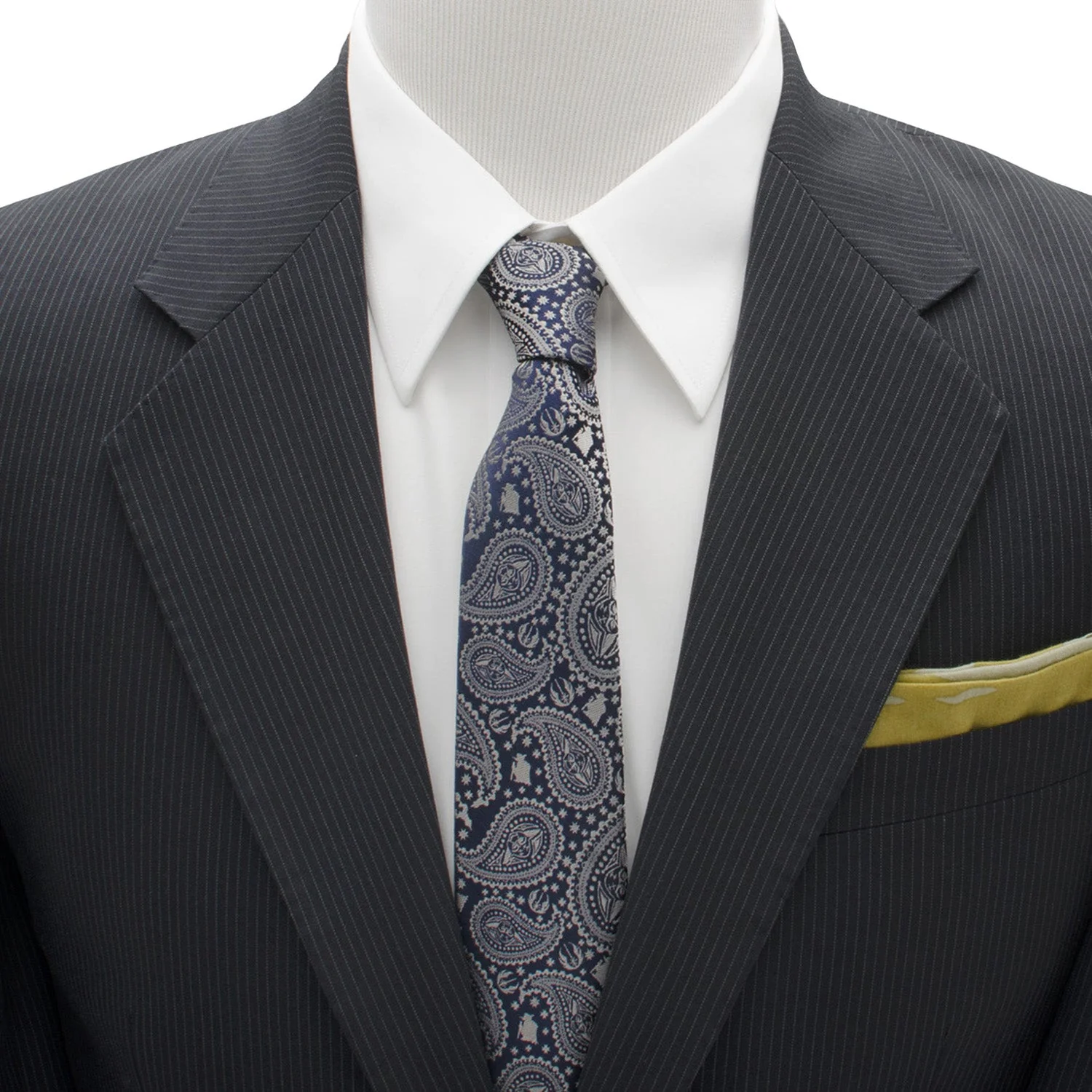 Star Wars Yoda Navy Paisley Tie - Image 2