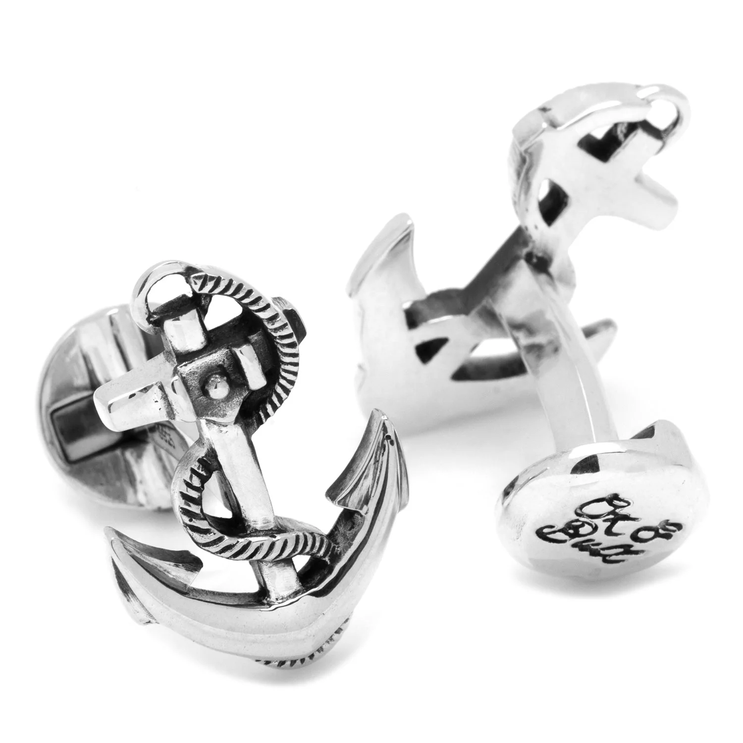 Sterling Silver Boat Anchor Cufflinks - Image 2