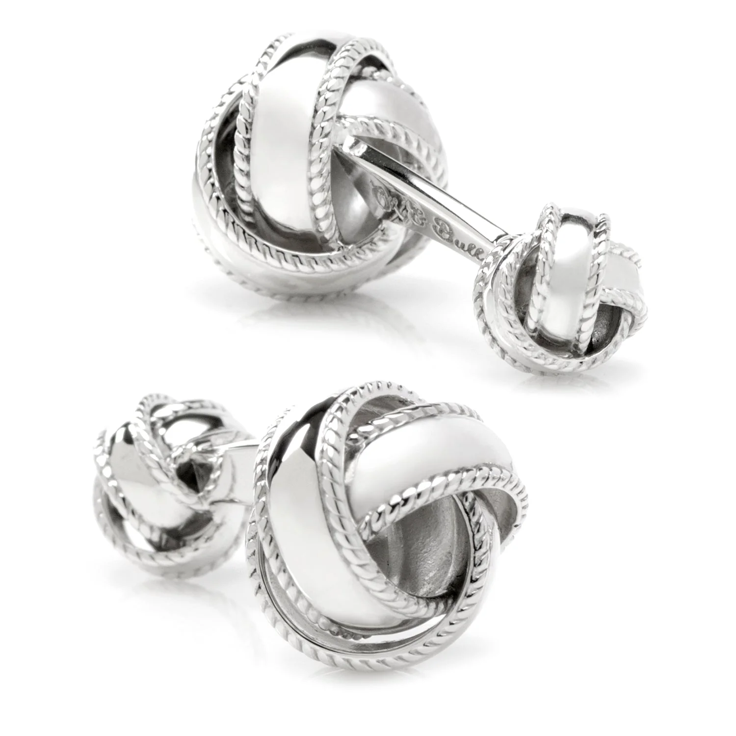 Sterling Silver Braided Knot Cufflinks - Image 2