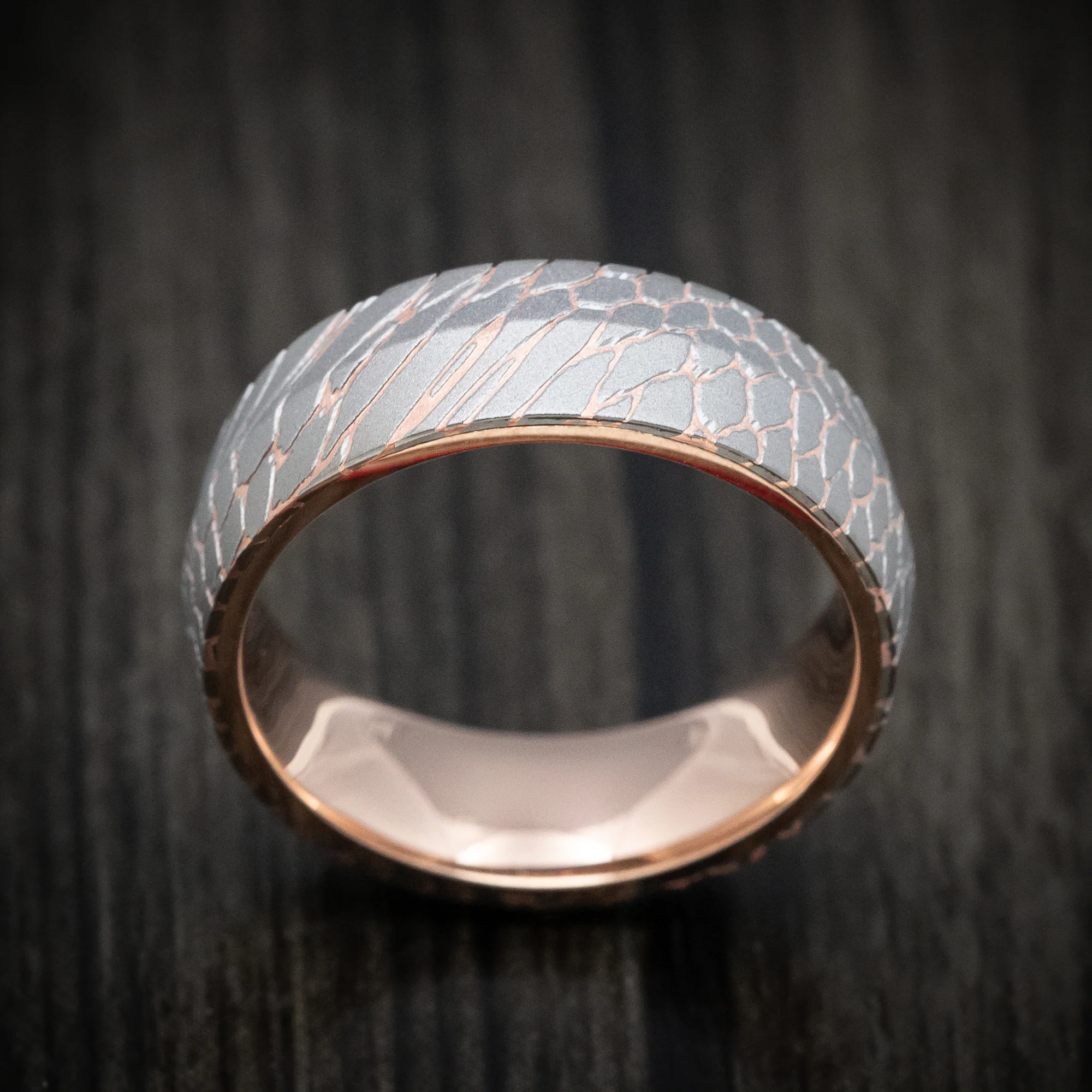 Superconductor Men's Ring with 14K Gold Sleeve Custom Made Band - Image 2