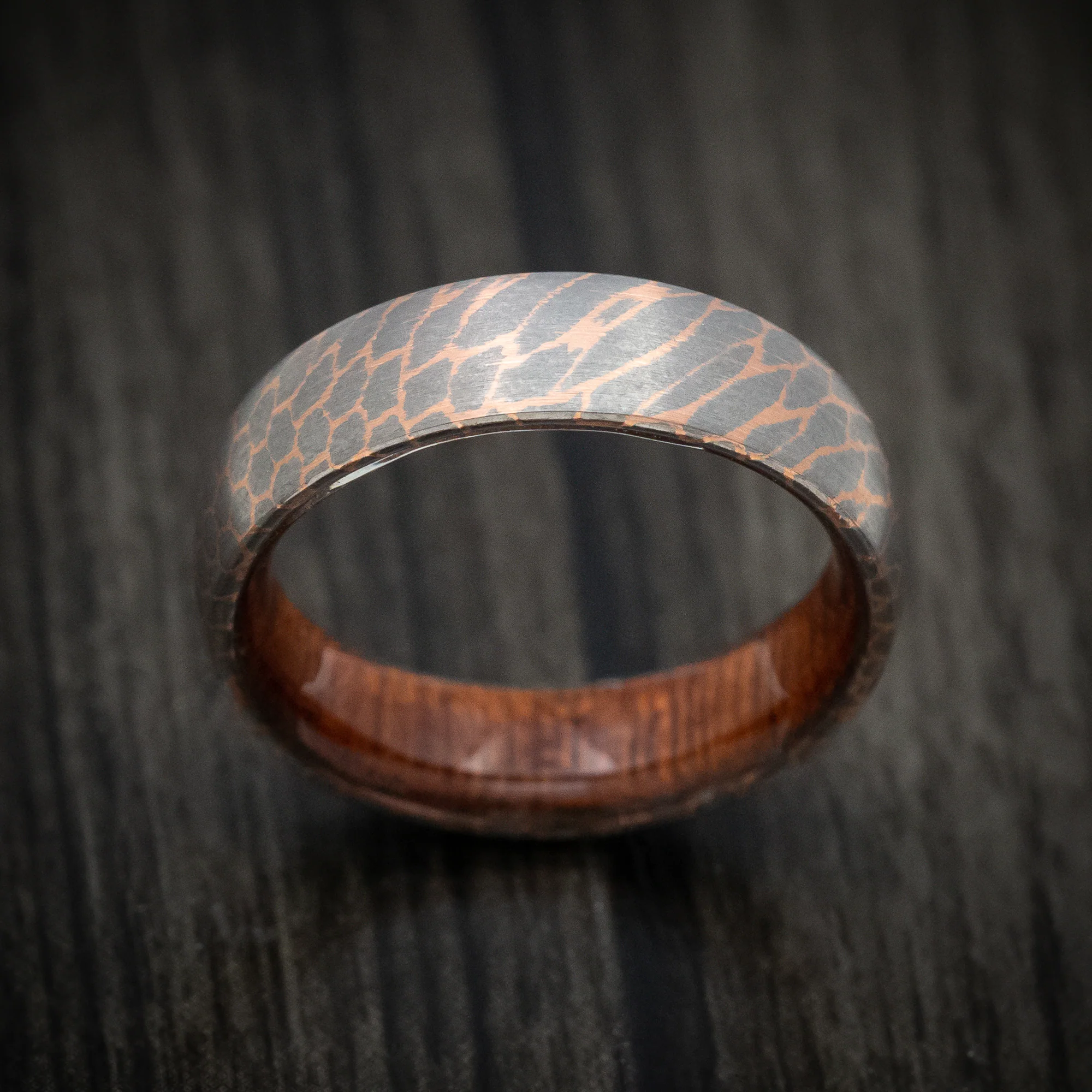Superconductor Men's Ring with Wood Sleeve Custom Made Band - Image 2