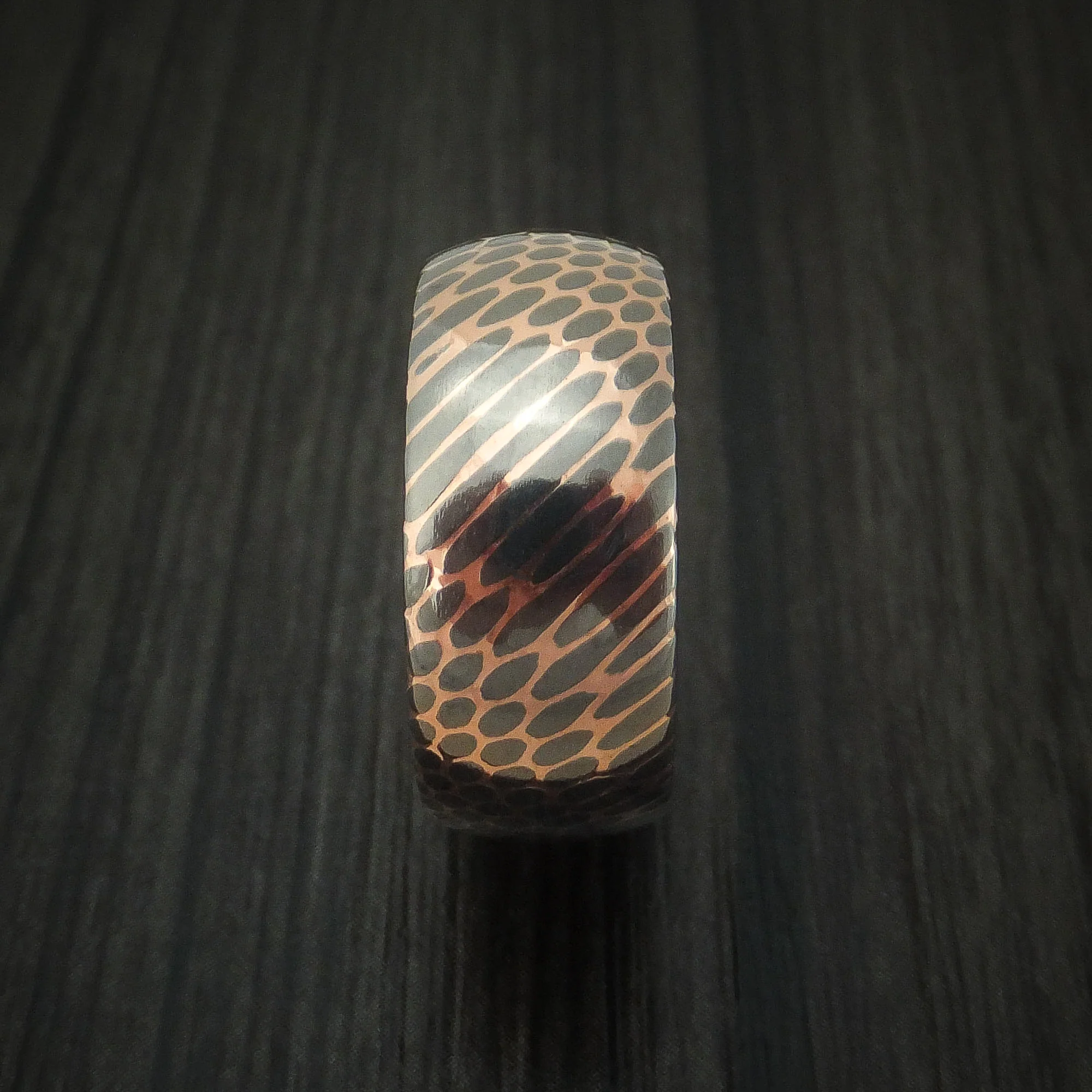 Superconductor Men's Ring Custom Made Titanium-Niobium and Copper Band - Image 3