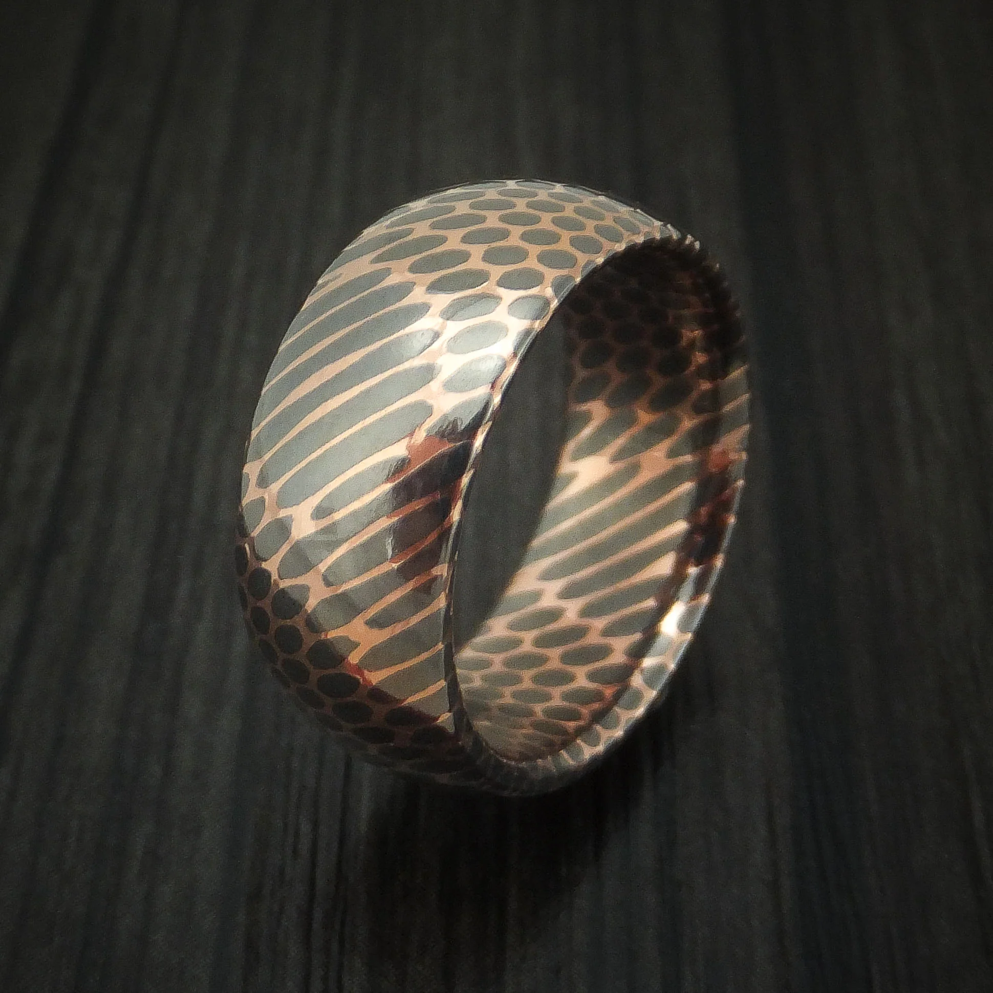Superconductor Men's Ring Custom Made Titanium-Niobium and Copper Band - Image 4