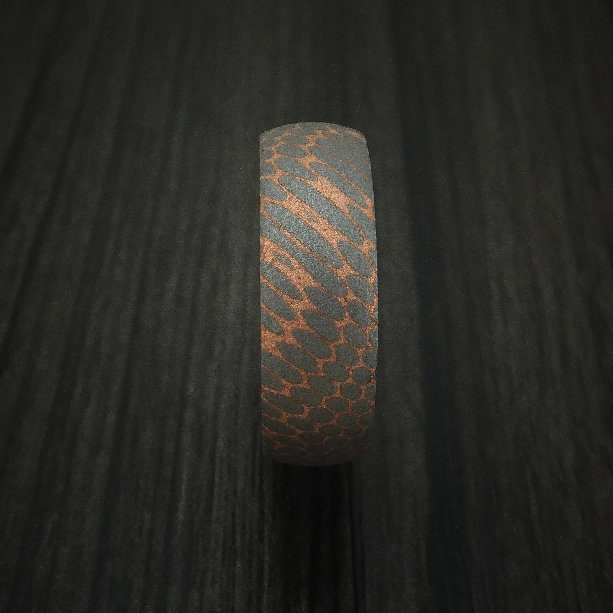 Superconductor Men's Ring Custom Made Titanium-Niobium and Copper Band - Image 3