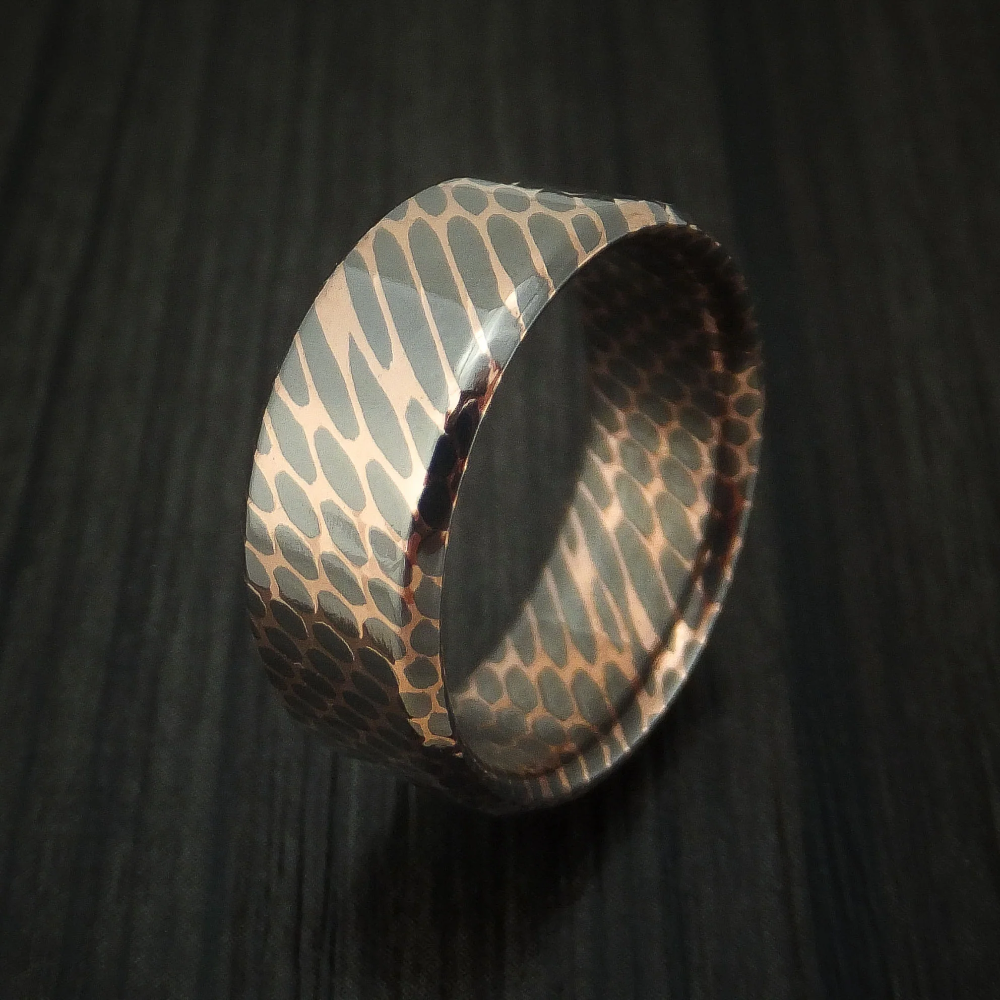 Superconductor Men's Ring Custom Made Titanium-Niobium and Copper Band - Image 4