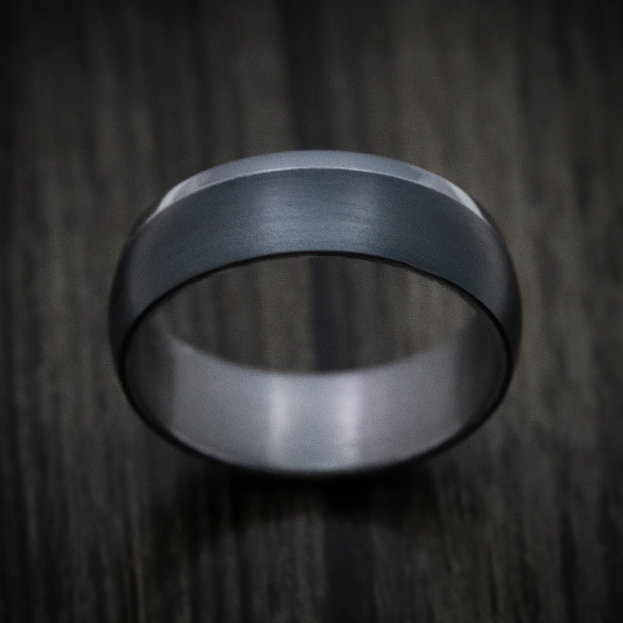 Tantalum Band with Carbon Fiber Inlay Custom Made Men's Ring - Image 2