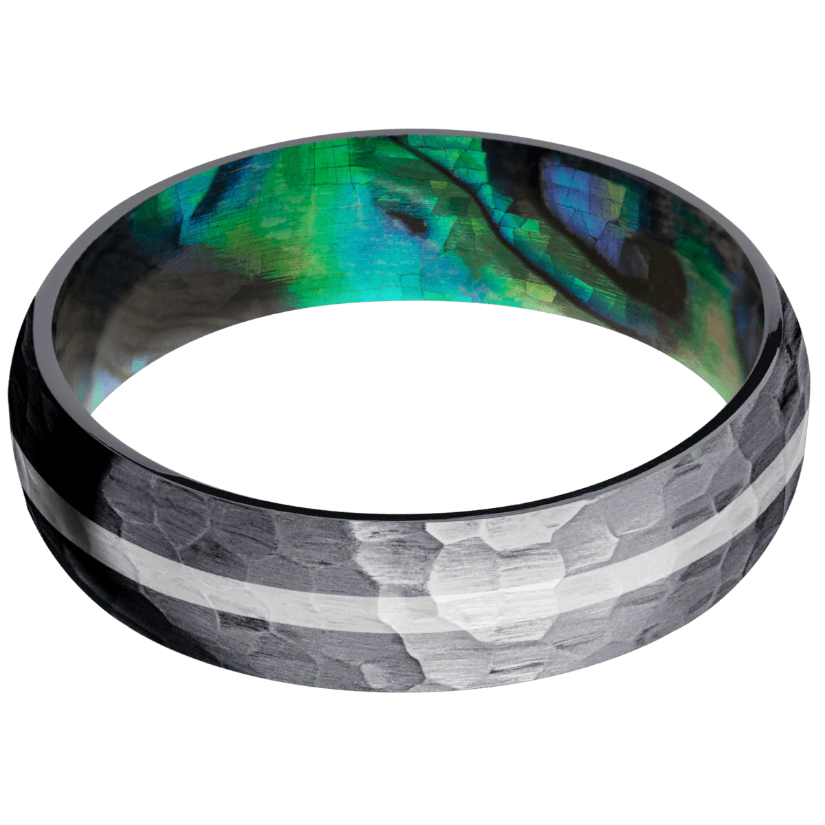 Tantalum + Hammer Finish + Abalone - Image 3