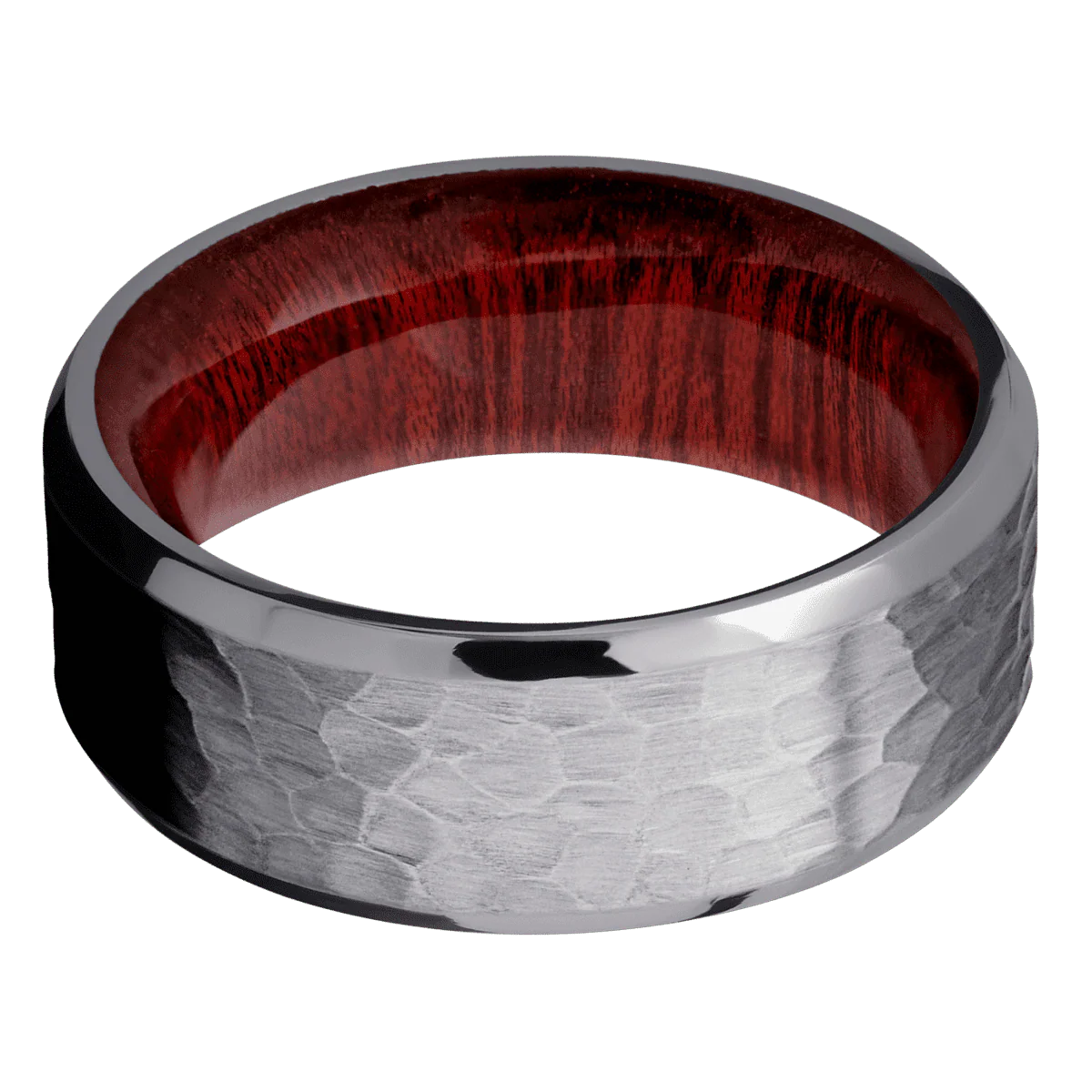 Tantalum + Hammer , Polish Finish + Blood Wood - Image 3