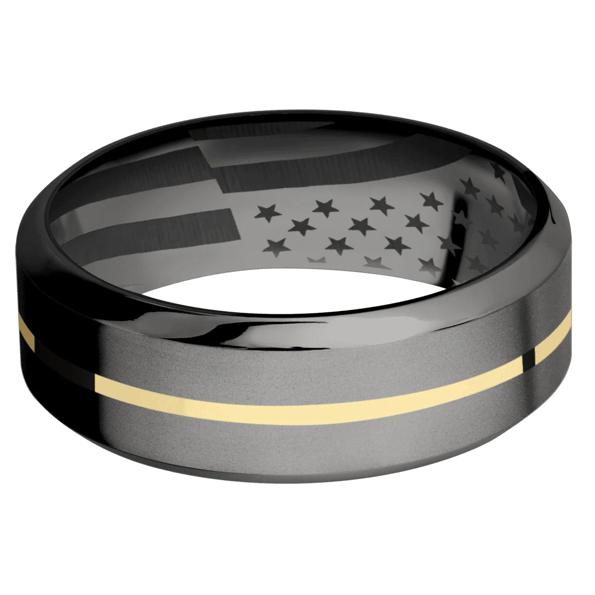 Tantalum Noir + Bead , Polish Finish + Zirconium - Image 3