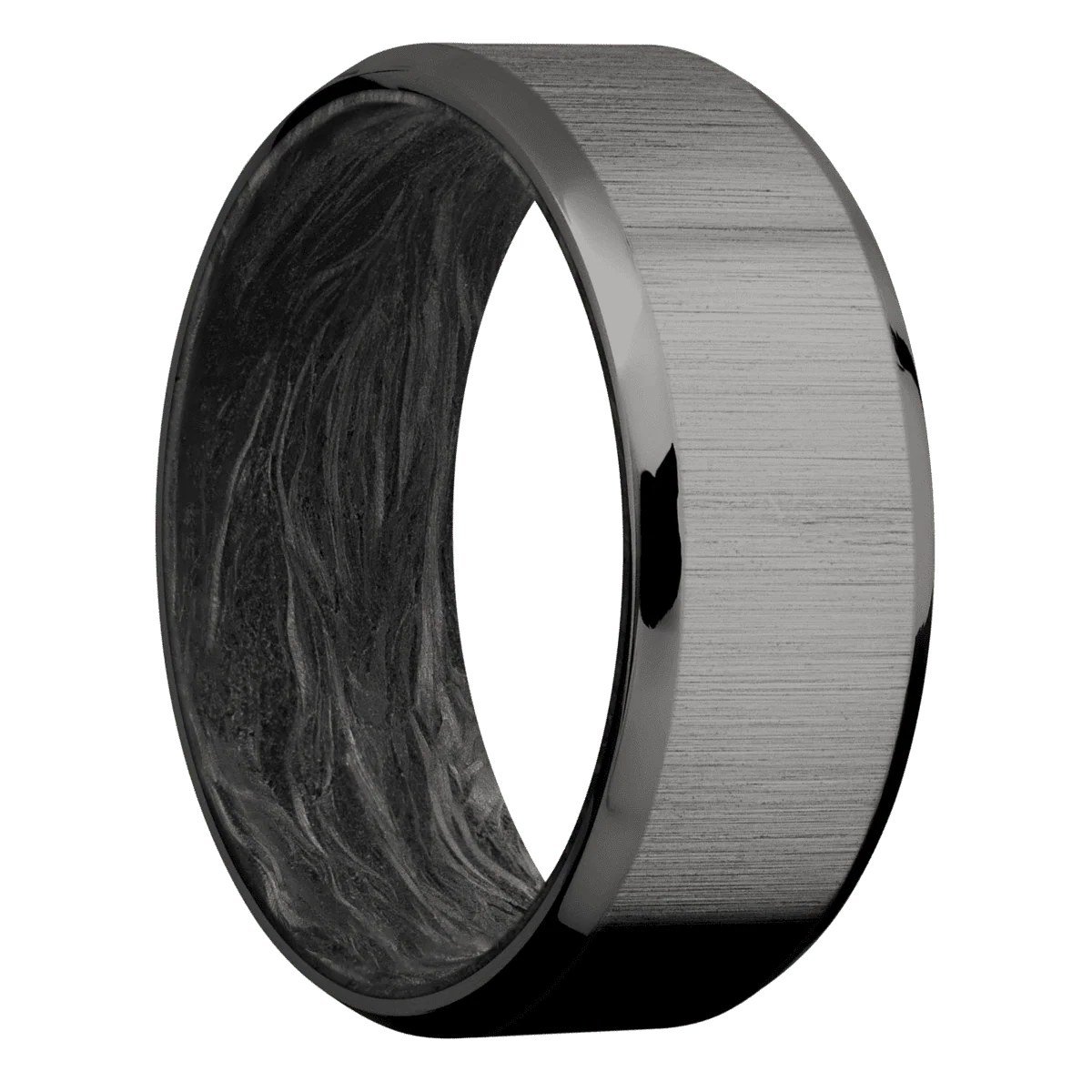 Tantalum Noir + Crosssatin , Polish Finish + Forged Carbon Fiber