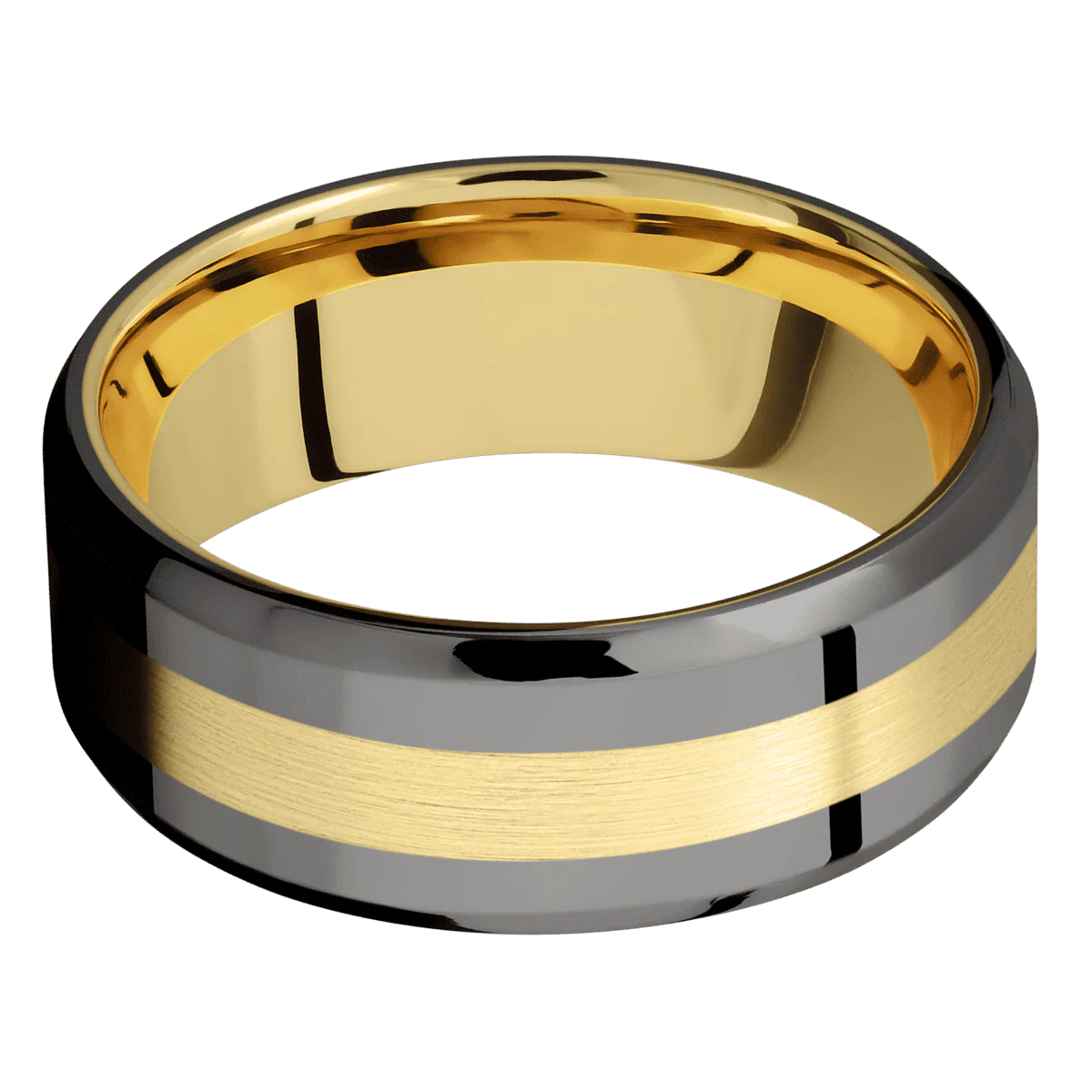Tantalum Noir + Polish , Polish Finish + 18K Yellow Gold - Image 3