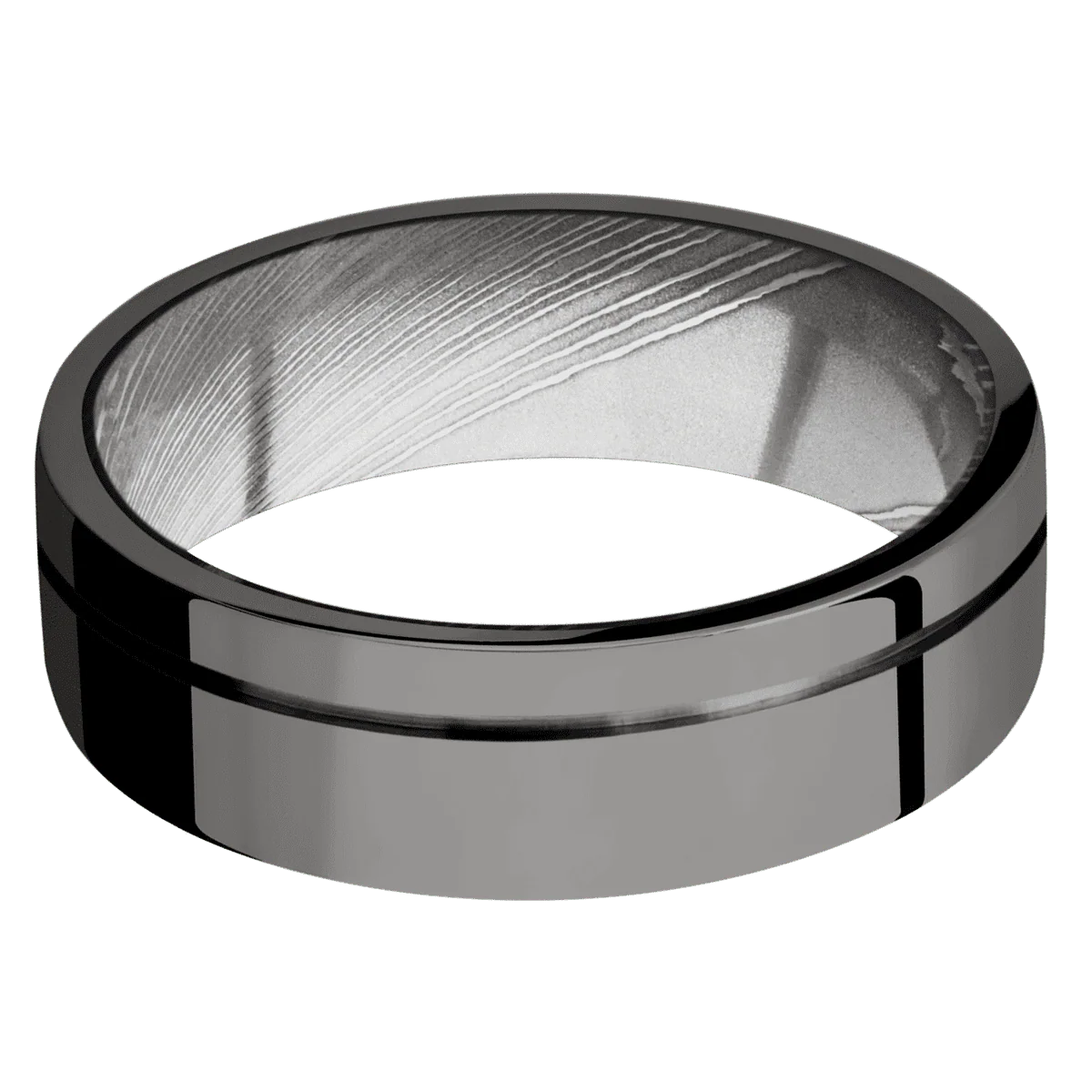 Tantalum Noir + Polish , Polish Finish + Damascus - Image 3