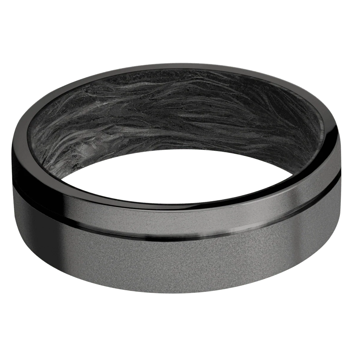 Tantalum Noir + Sand , Bead Finish + Forged Carbon Fiber - Image 3