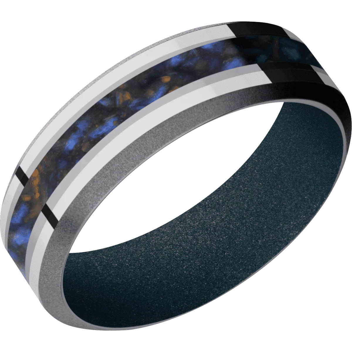 Tantalum + Polish , Sand Finish + Blue Titanium - Image 2