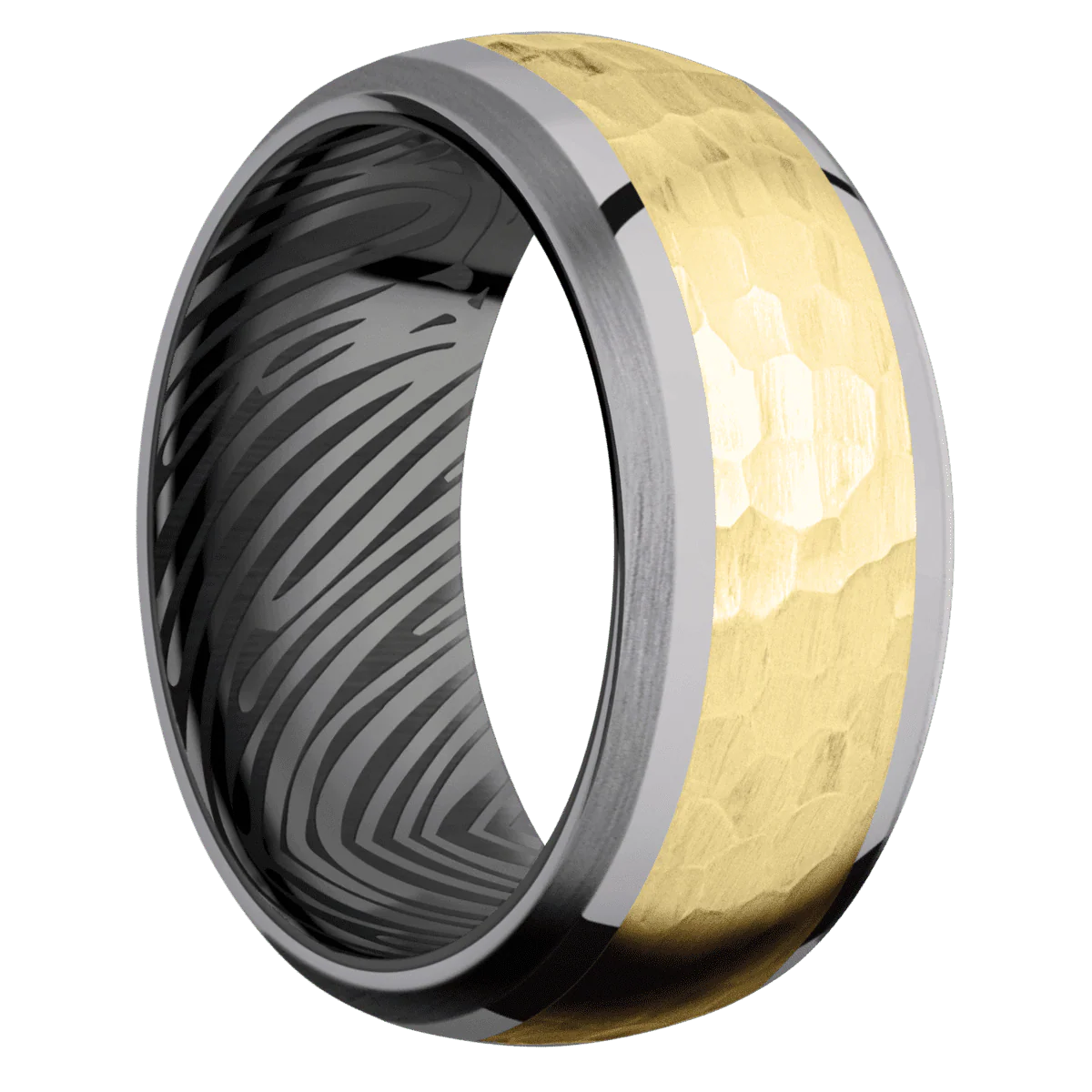 Tantalum + Polish , Satin Finish + Zirconium