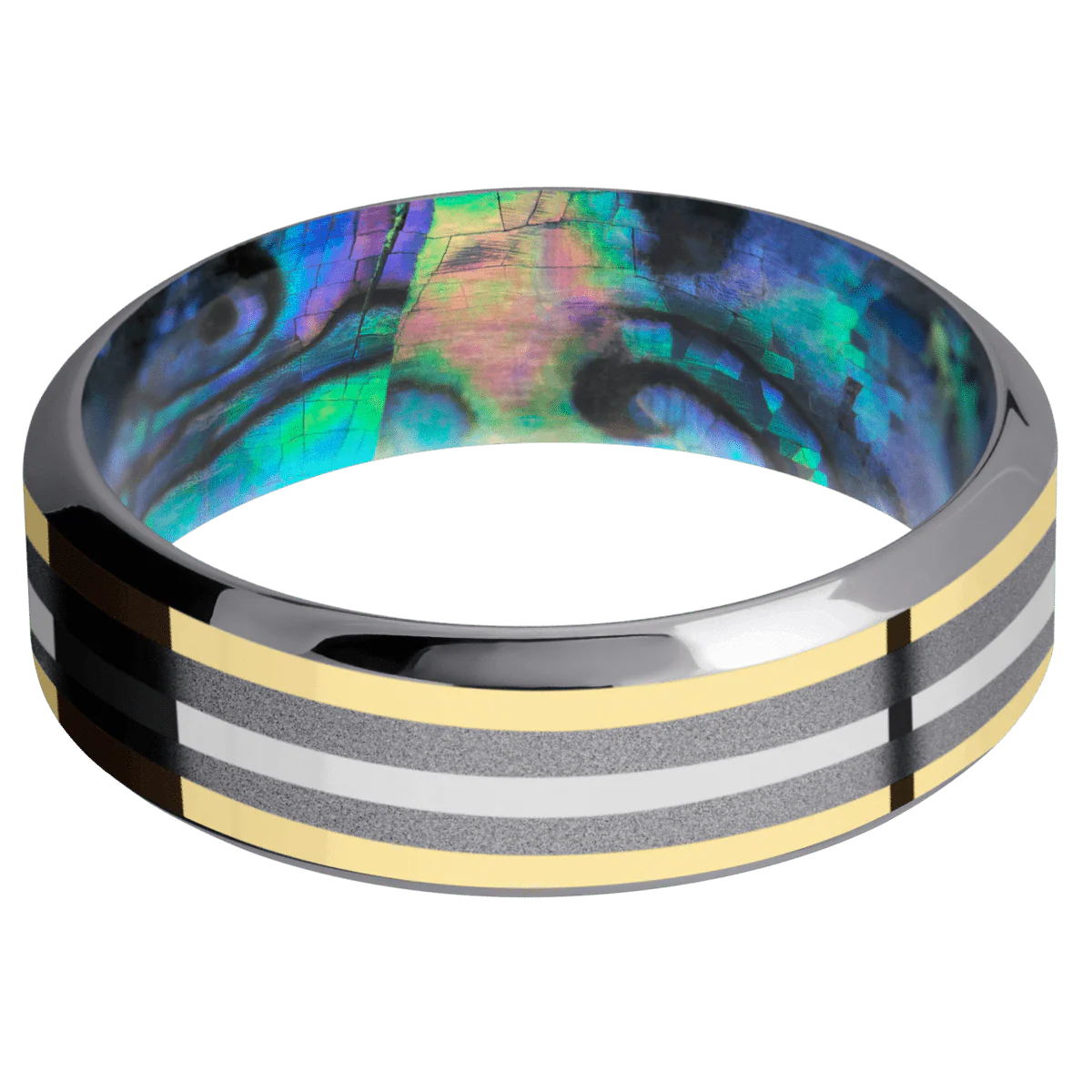 Tantalum + Sand , Polish Finish + Abalone - Image 3