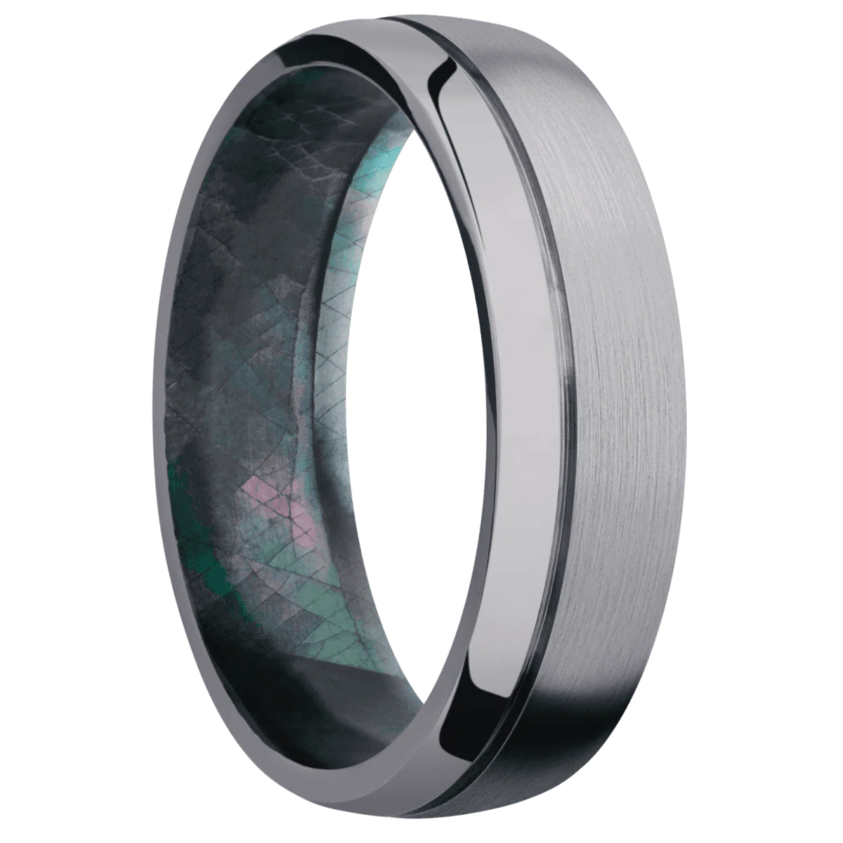 Tantalum + Satin , Polish Finish + Black Mother of Pearl