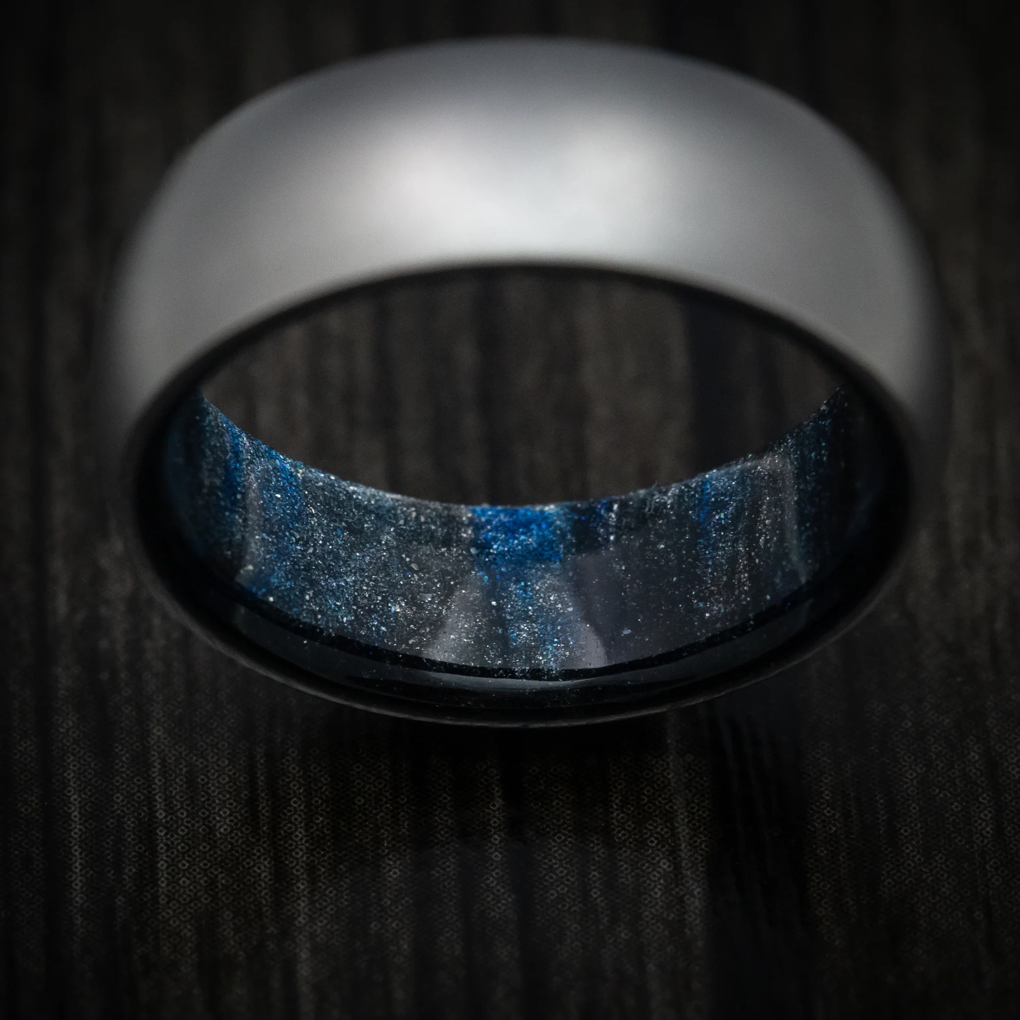 Titanium and DiamondCast Sleeve Men's Ring Custom Made - Image 3