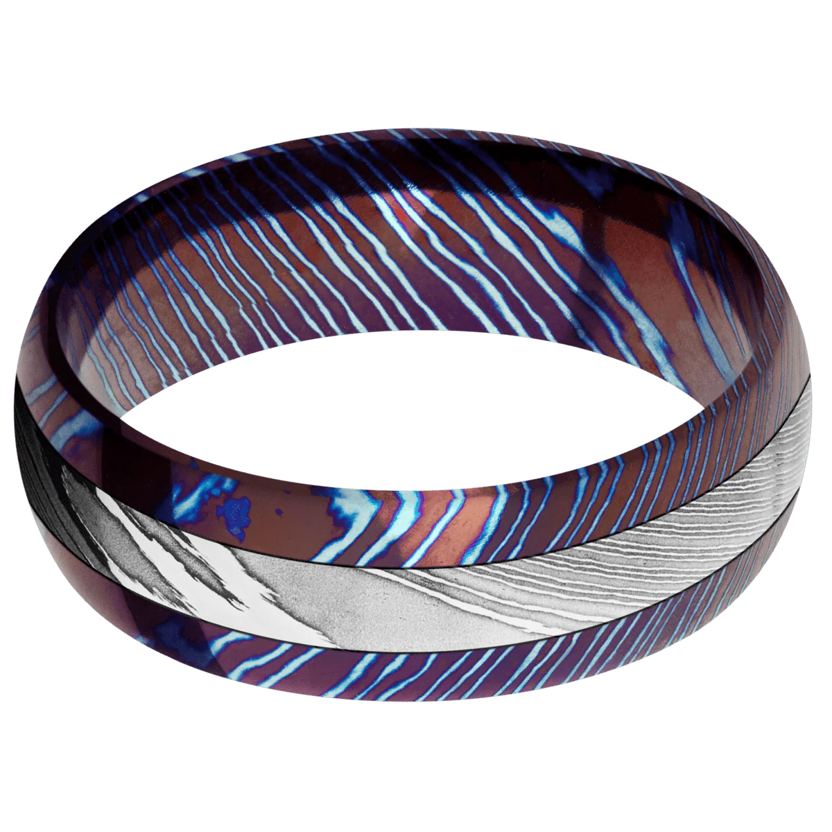 Titanium Damascus + Polish Finish - Image 3