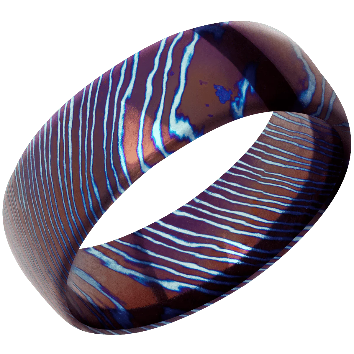 Titanium Damascus + Polish Finish - Image 2