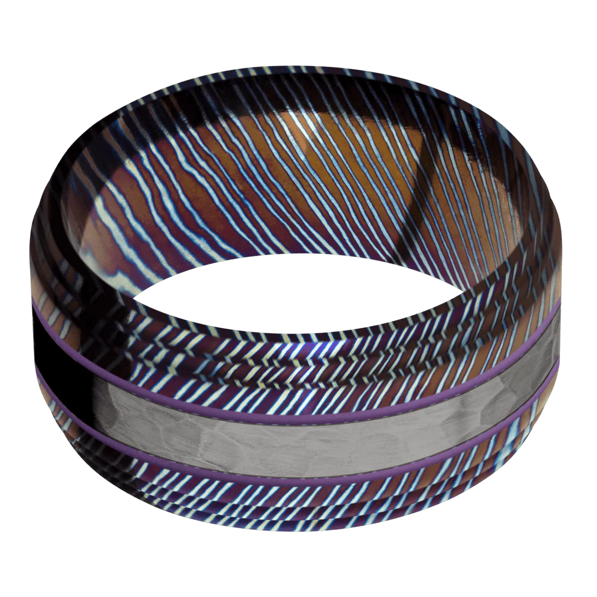 Titanium Damascus + Polish , Polish Finish - Image 3