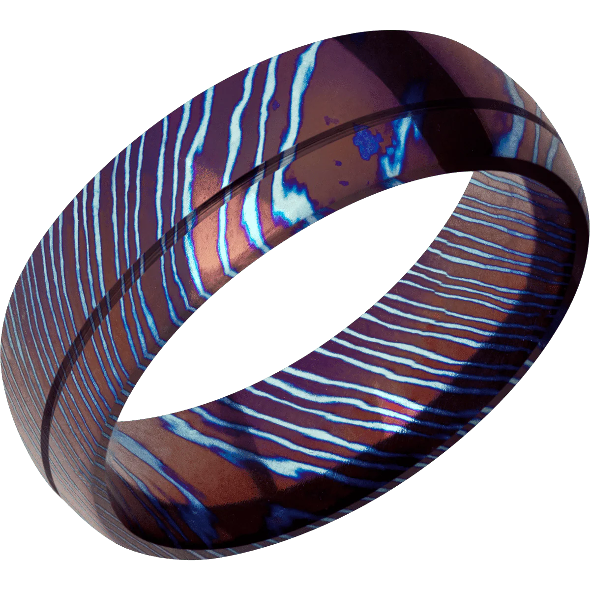 Titanium Damascus + Polish , Polish Finish - Image 2