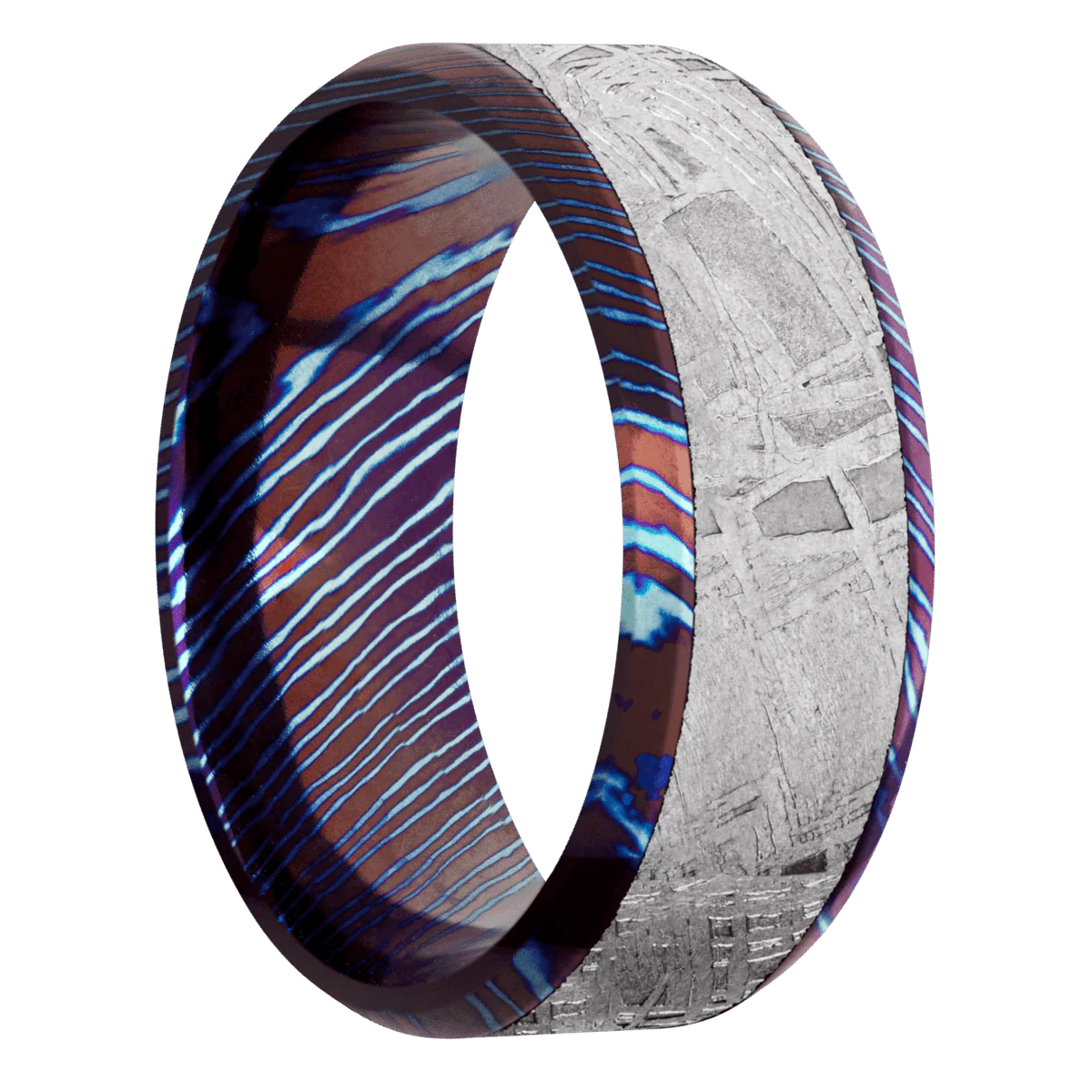 Titanium Damascus + Polish , Polish Finish