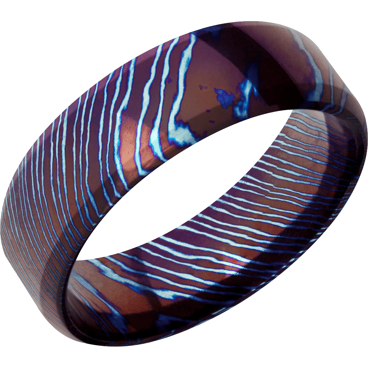 Titanium Damascus + Polish , Polish Finish - Image 2