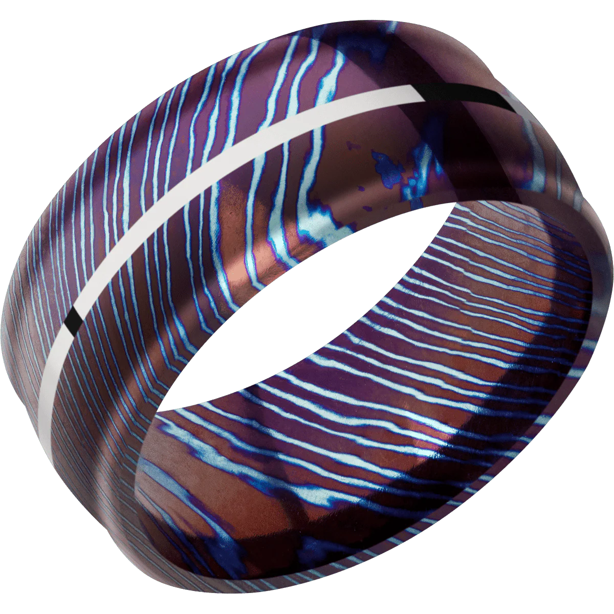 Titanium Damascus + Polish , Polish Finish - Image 2