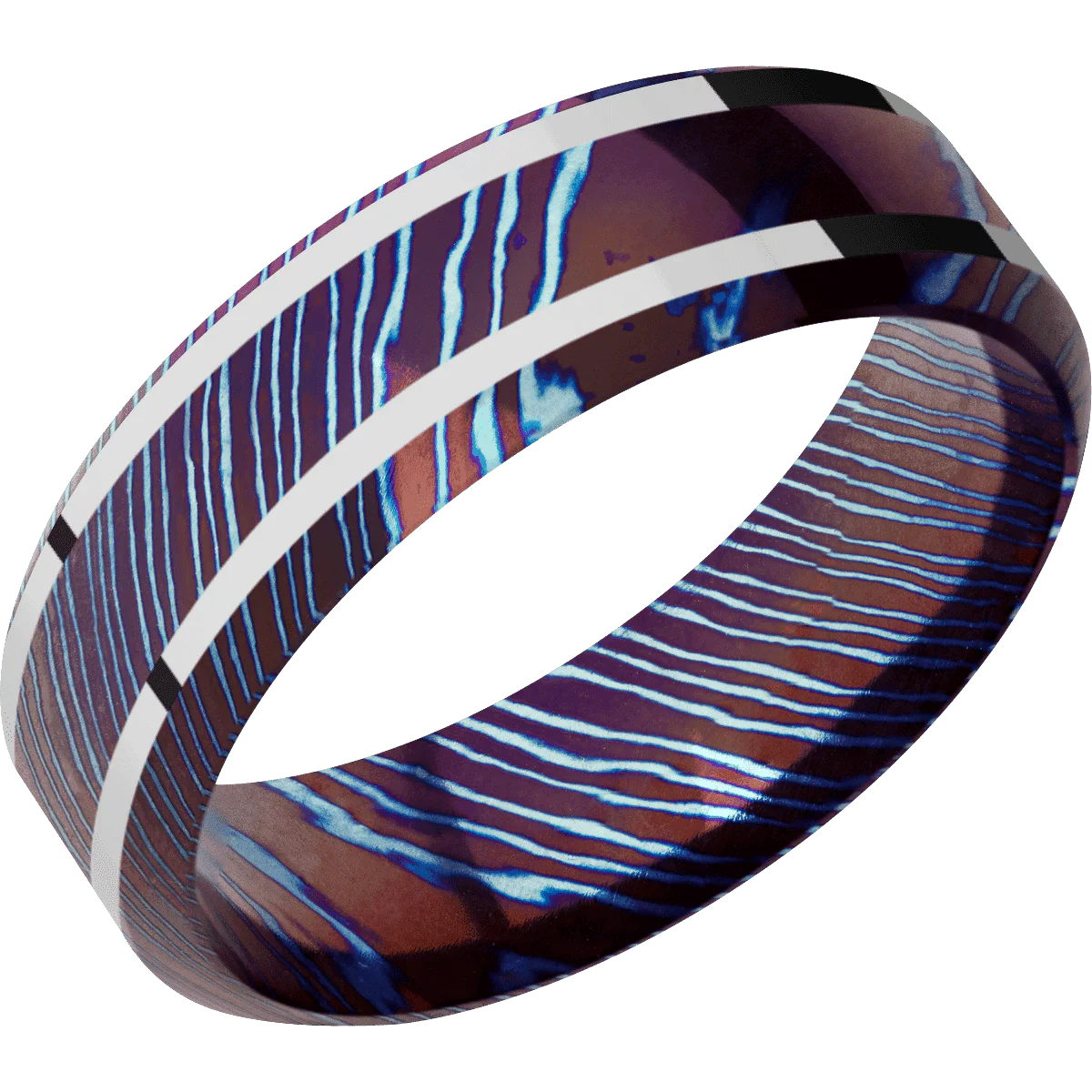 Titanium Damascus + Polish , Polish Finish - Image 2
