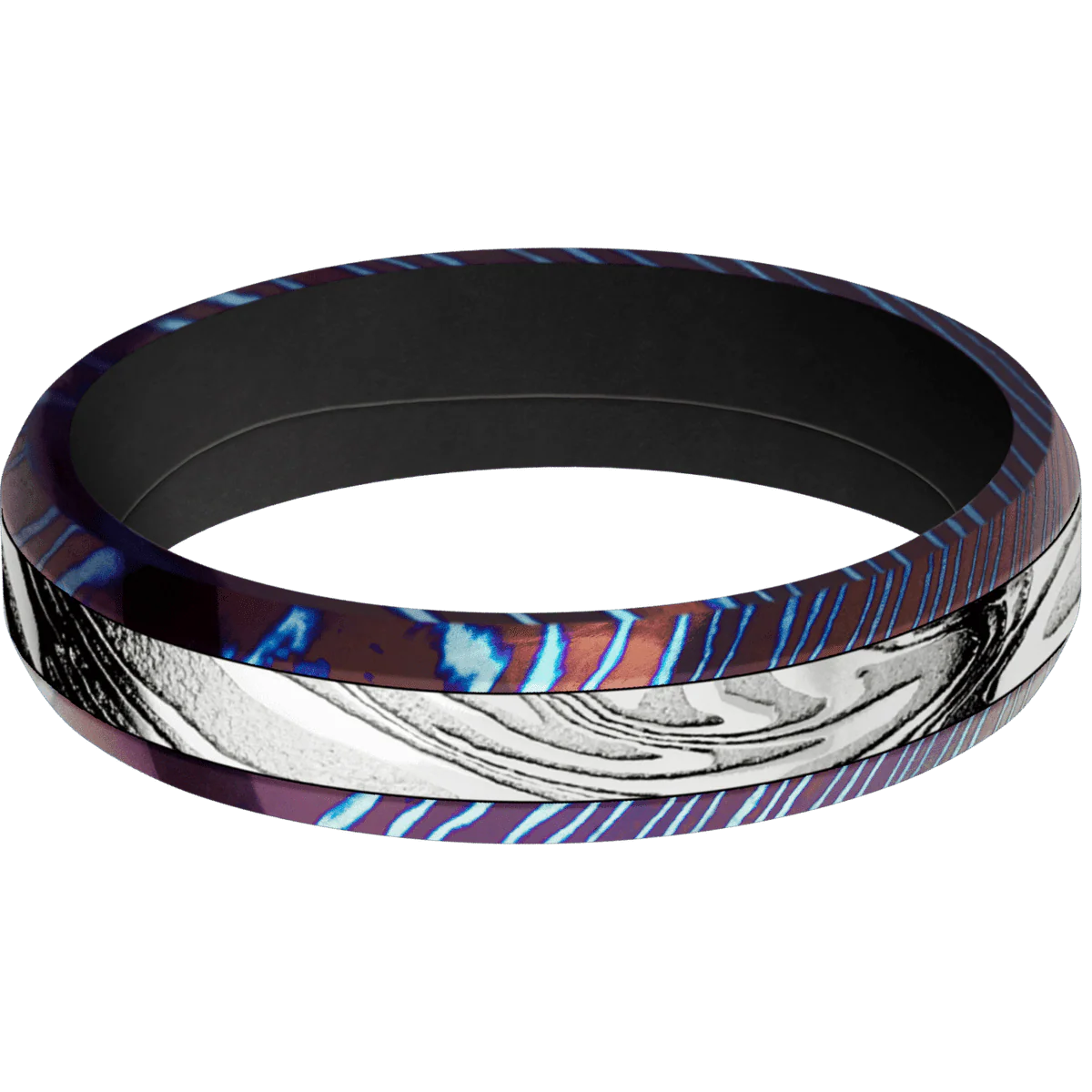 Titanium Damascus + Polish , Polish Finish + Black - Image 3