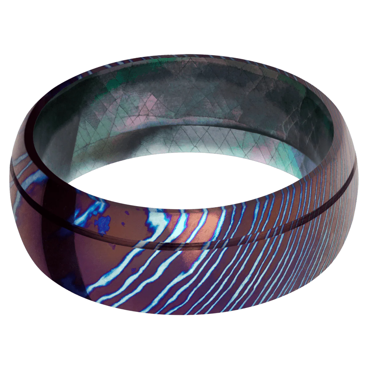 Titanium Damascus + Polish , Polish Finish + Black Mother of Pearl - Image 3