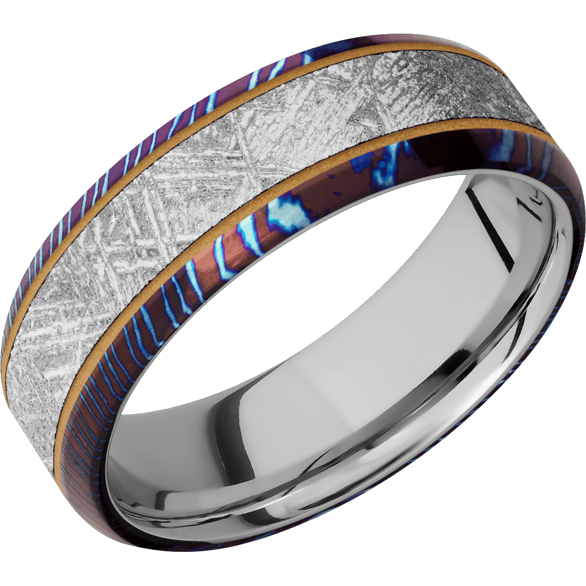 Titanium Damascus + Polish , Polish Finish + Platinum - Image 2