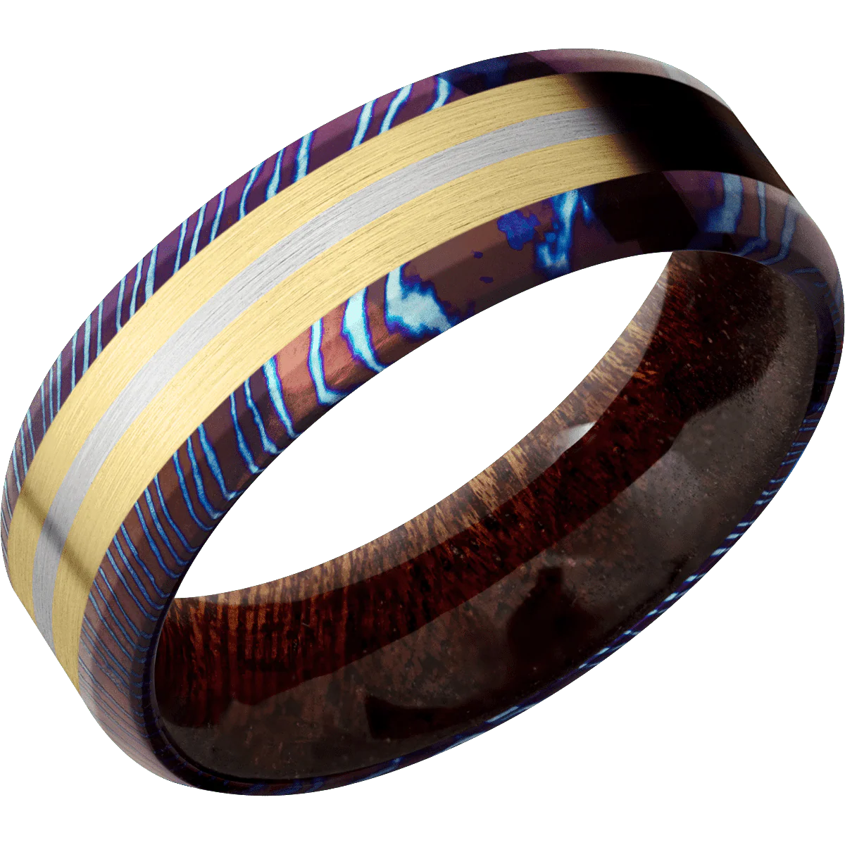 Titanium Damascus + Polish , Polish Finish + Sapele - Image 2