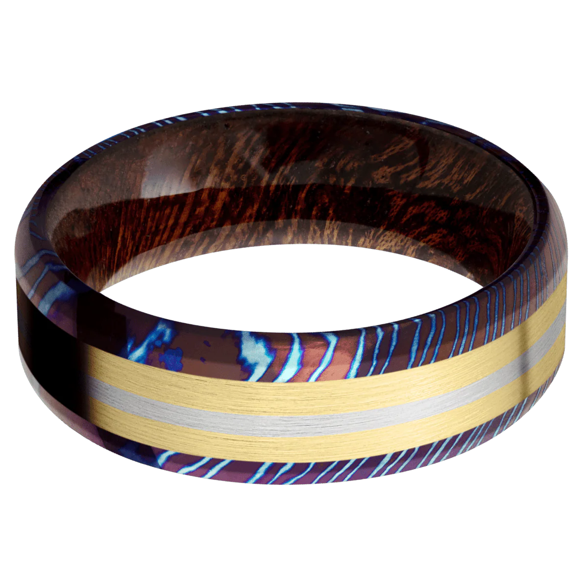 Titanium Damascus + Polish , Polish Finish + Sapele - Image 3